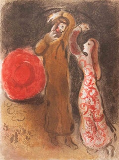 Meeting of Ruth und Boaz – Lithographie von Marc Chagall, 1960