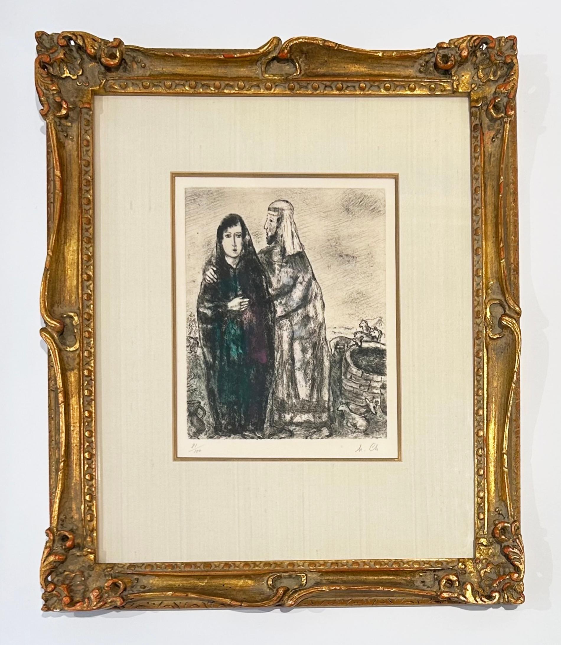 Treffen über Jakob und Rahel – Print von Marc Chagall