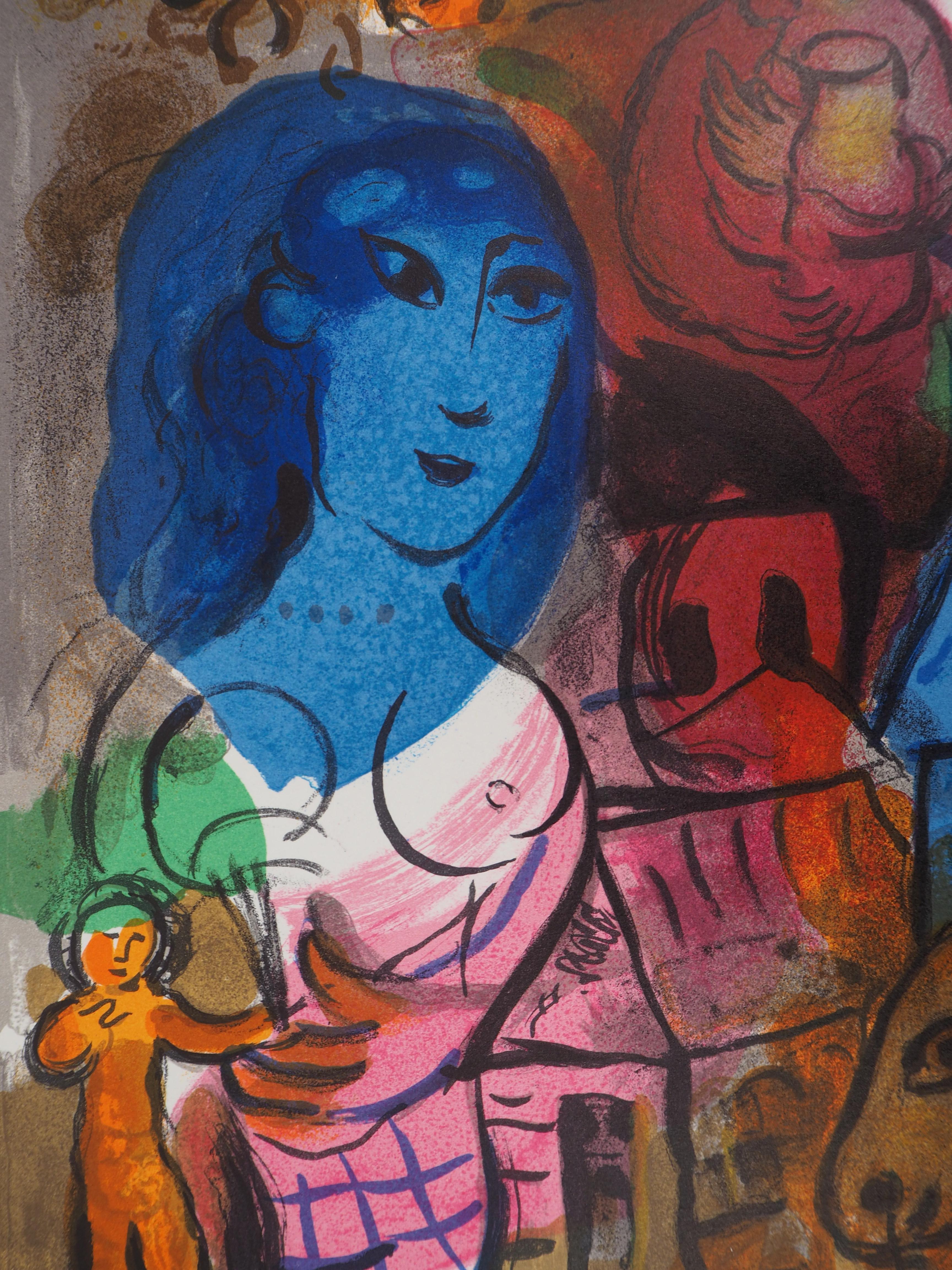 Memoria de la Tierra Natal - Litografía original, Mourlot 1969 - Print Moderno de Marc Chagall