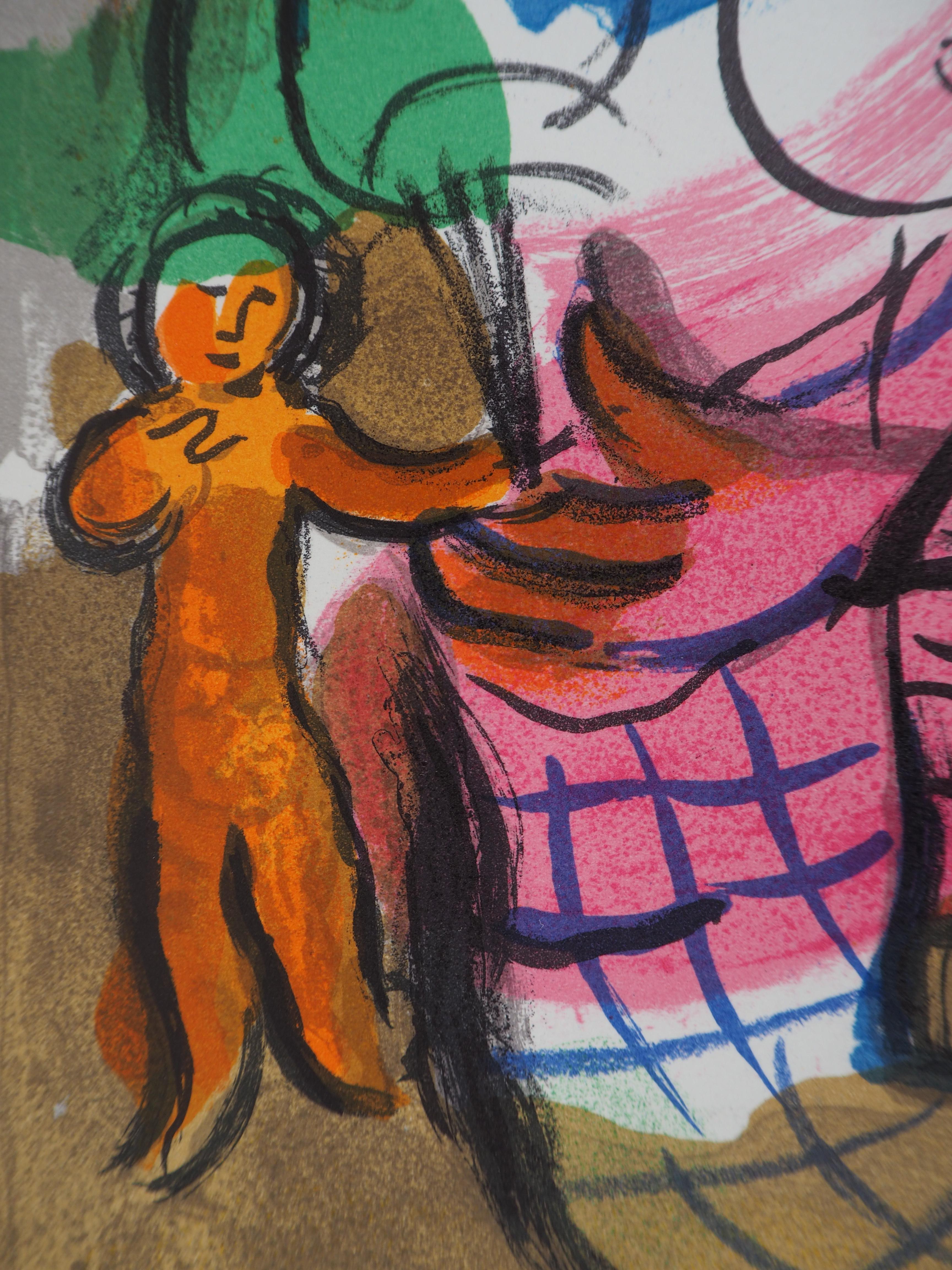 Marc CHAGALL
Memoria de la Tierra Natal

Litografía original en piedra
Sobre papel 31 x 24 cm (c. 12 x 10 pulgadas)
Editado por Teriade, 1969

REFERENCIAS : Catálogo razonado Mourlot nº 572

Excelente estado
