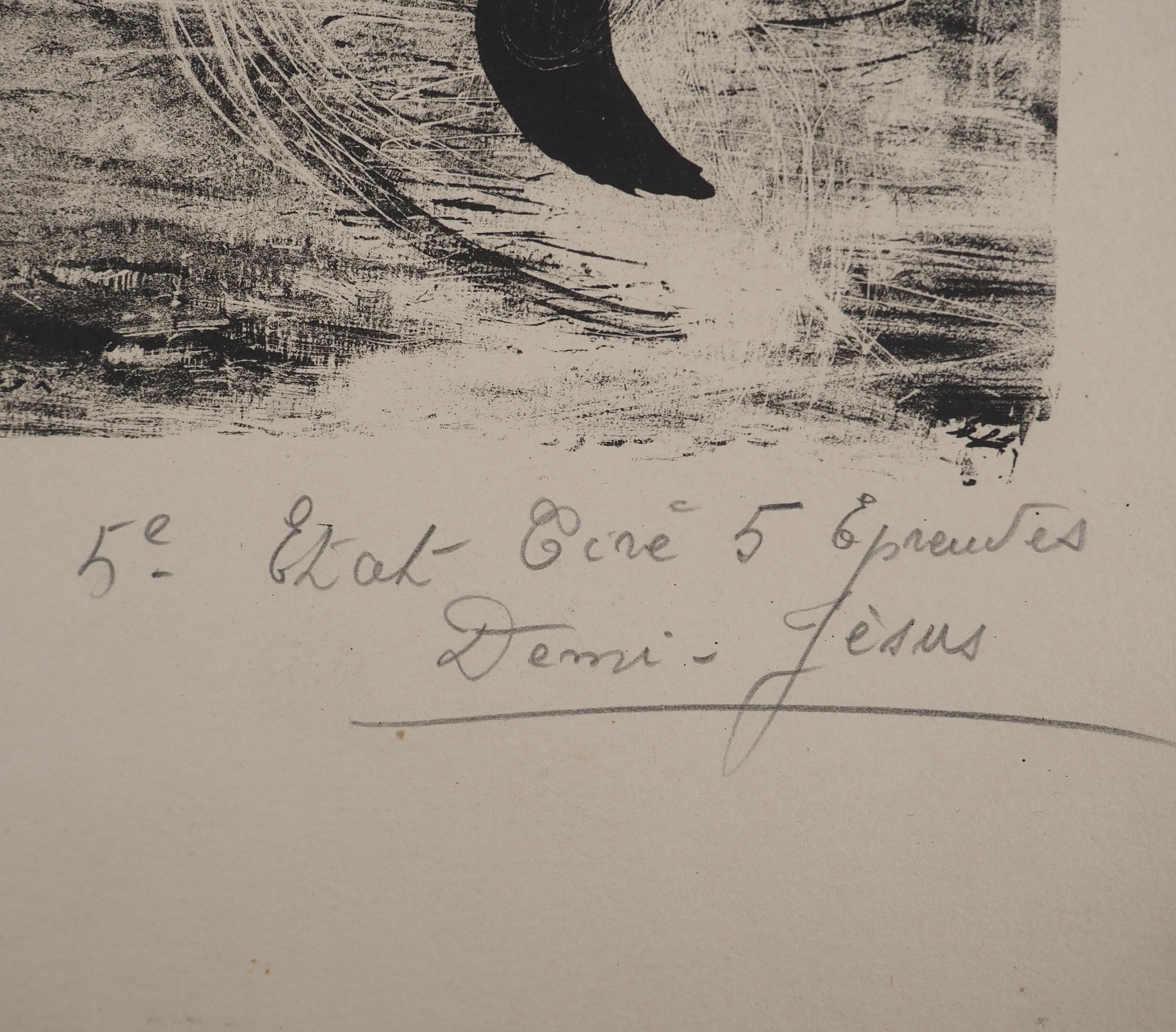 Mermaid : Wedding at the Moon Light - Stone lithograph (Mourlot #73) For Sale 1
