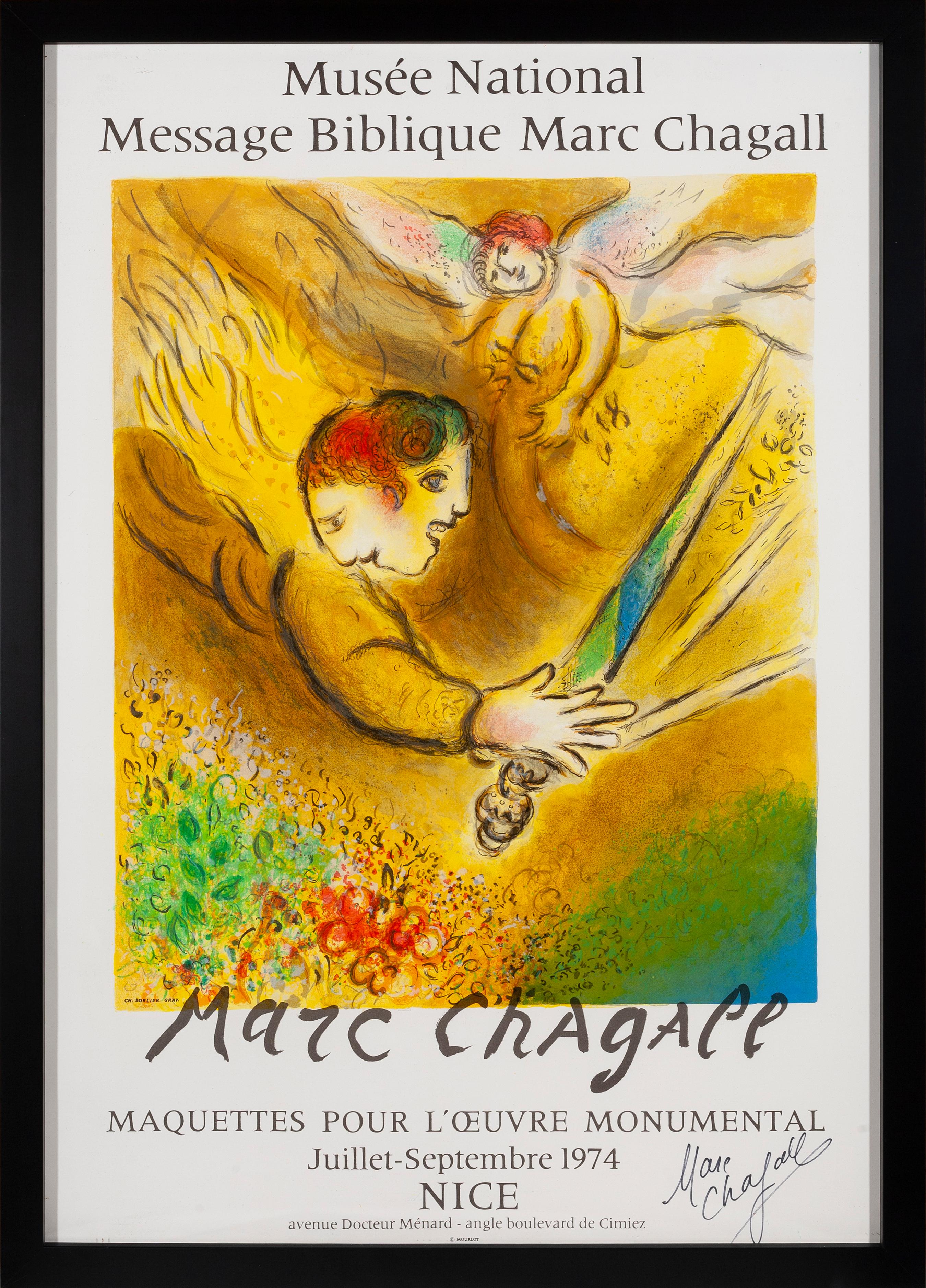 Marc Chagall Figurative Print - Messaage Biblique