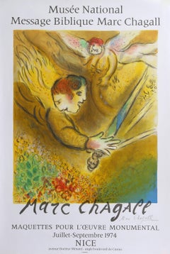 Message Biblique, The Angel of Judgment, Lithograph Poster, Signed Marc Chagall