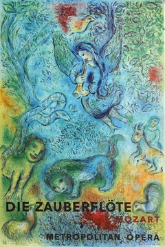 Metropolitan Opera, La Flûte enchantée, affiche lithographique moderne de Marc Chagall