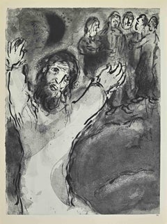 Miqueas habla a la hija - Litografía de Marc Chagall - 1960