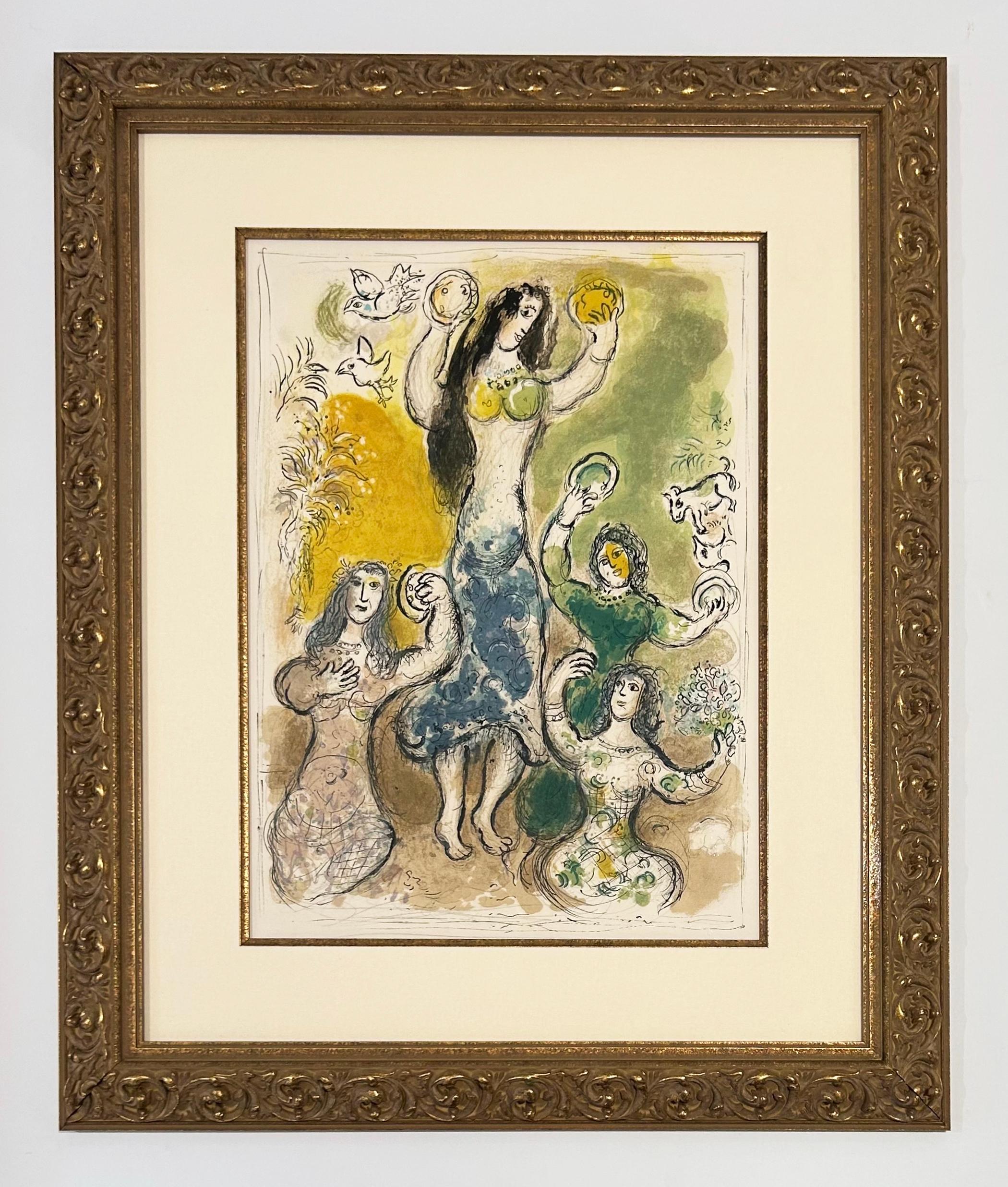 Miriam cogió un Timbrell - Print de Marc Chagall
