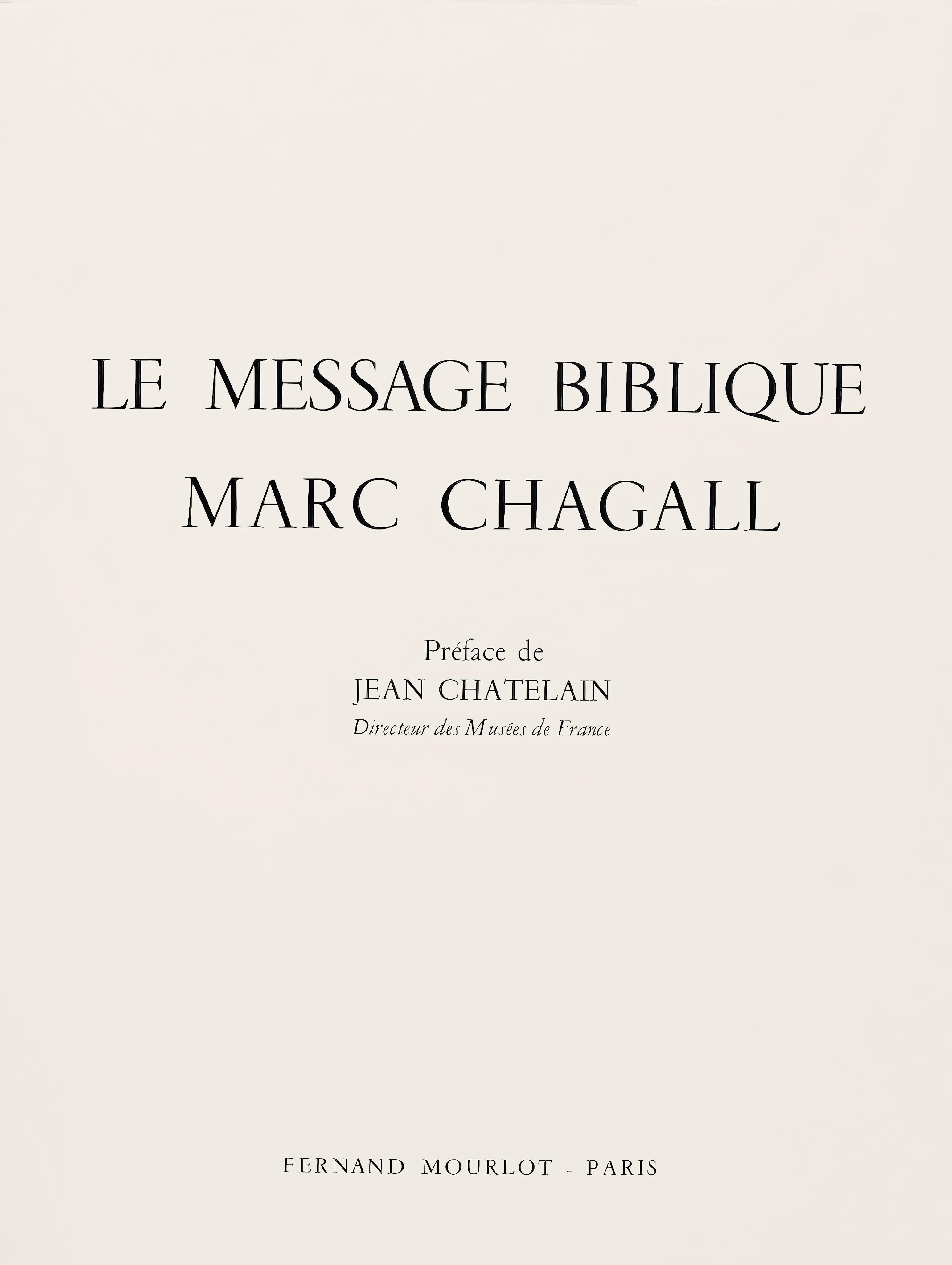 Moïse y su pueblo (Cramer 92; Mourlot 689), El Mensaje Bíblico, Marc Chagall en venta 5