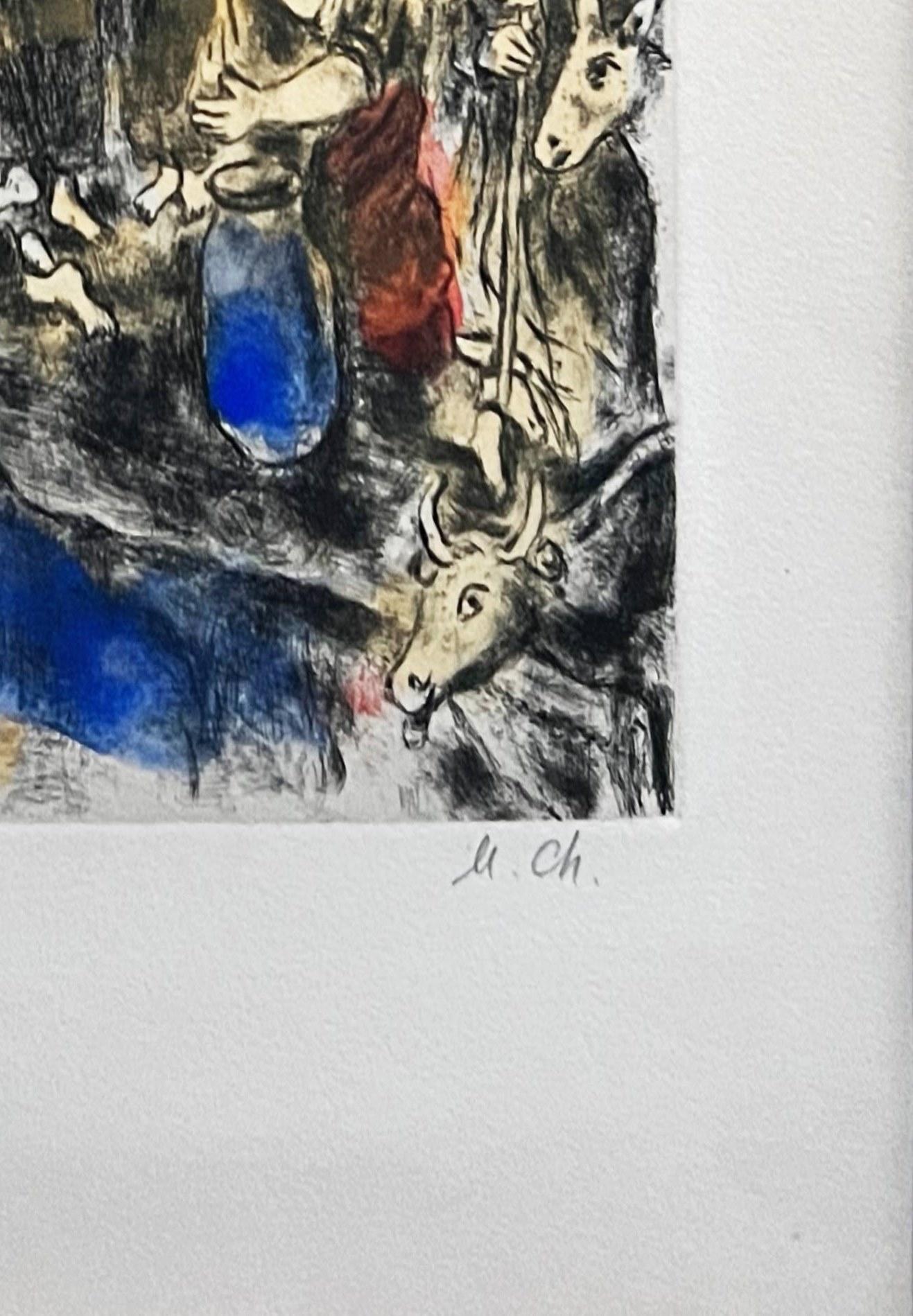 Moïse fait jaillir leau du rocher - Print by Marc Chagall
