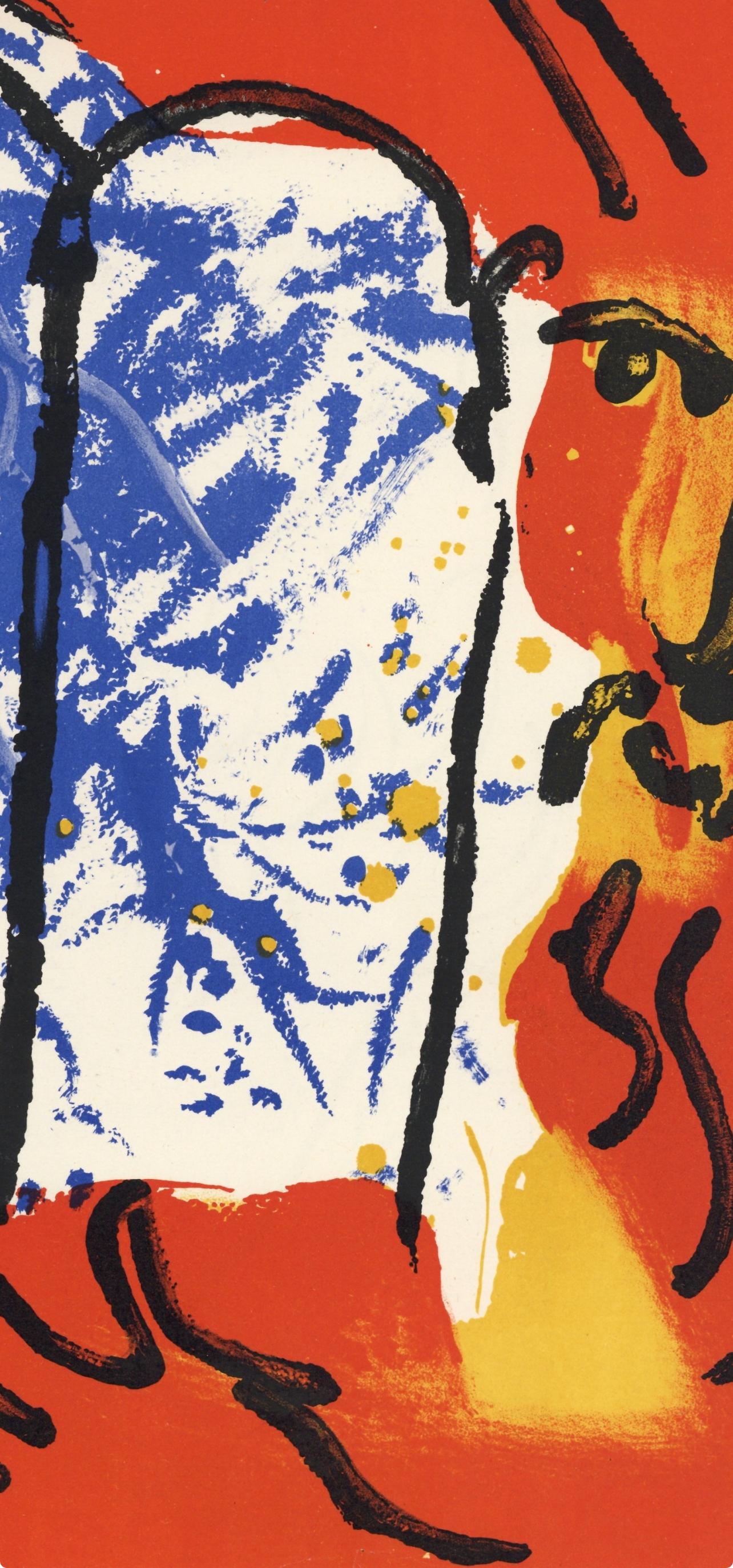 I+I (Mourlot 117-46 ; Cramer 25) - Rouge Figurative Print par Marc Chagall