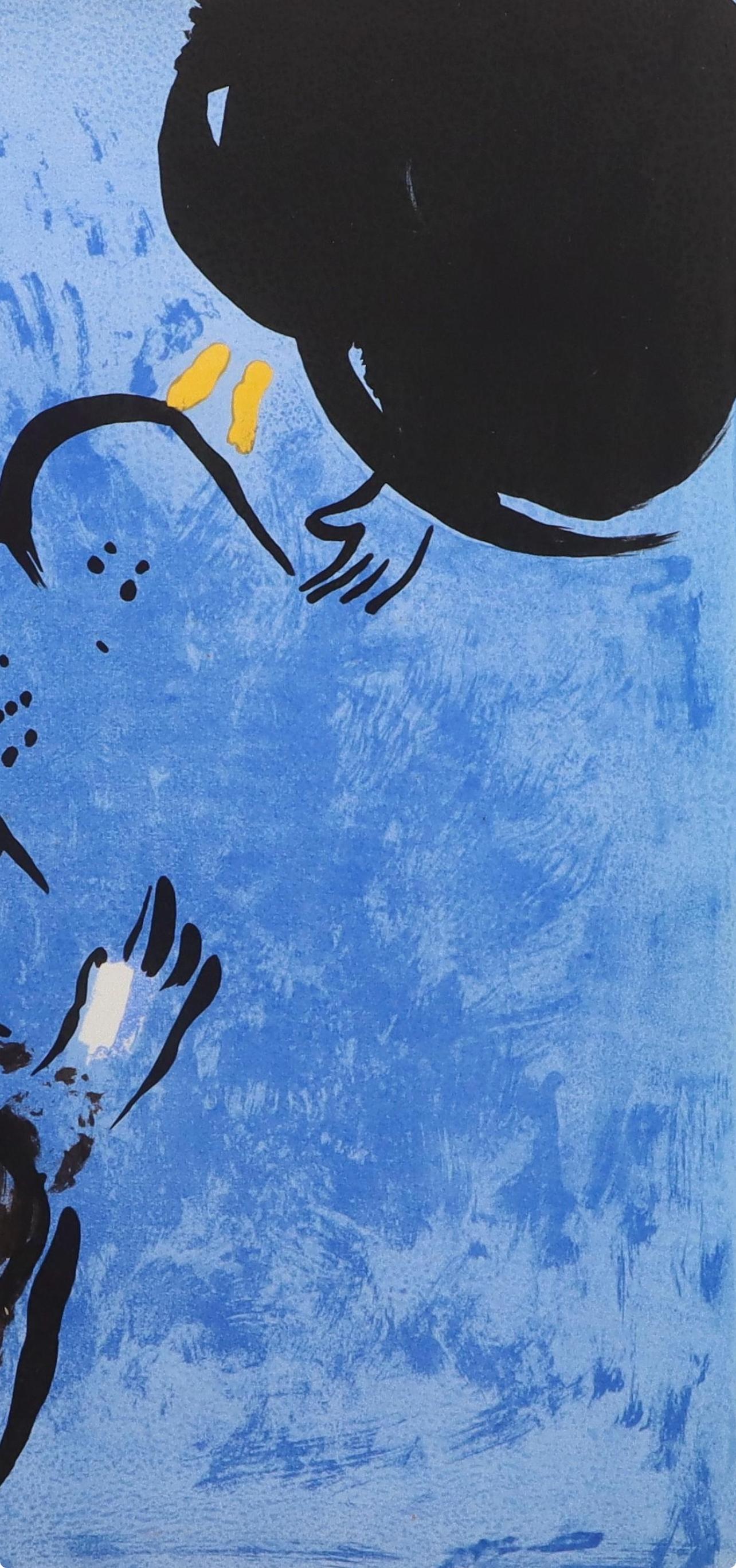 Moïse reçoit les Tables de la Loi (Mourlot 117-46 ; Cramer 25) - Expressionniste Print par Marc Chagall