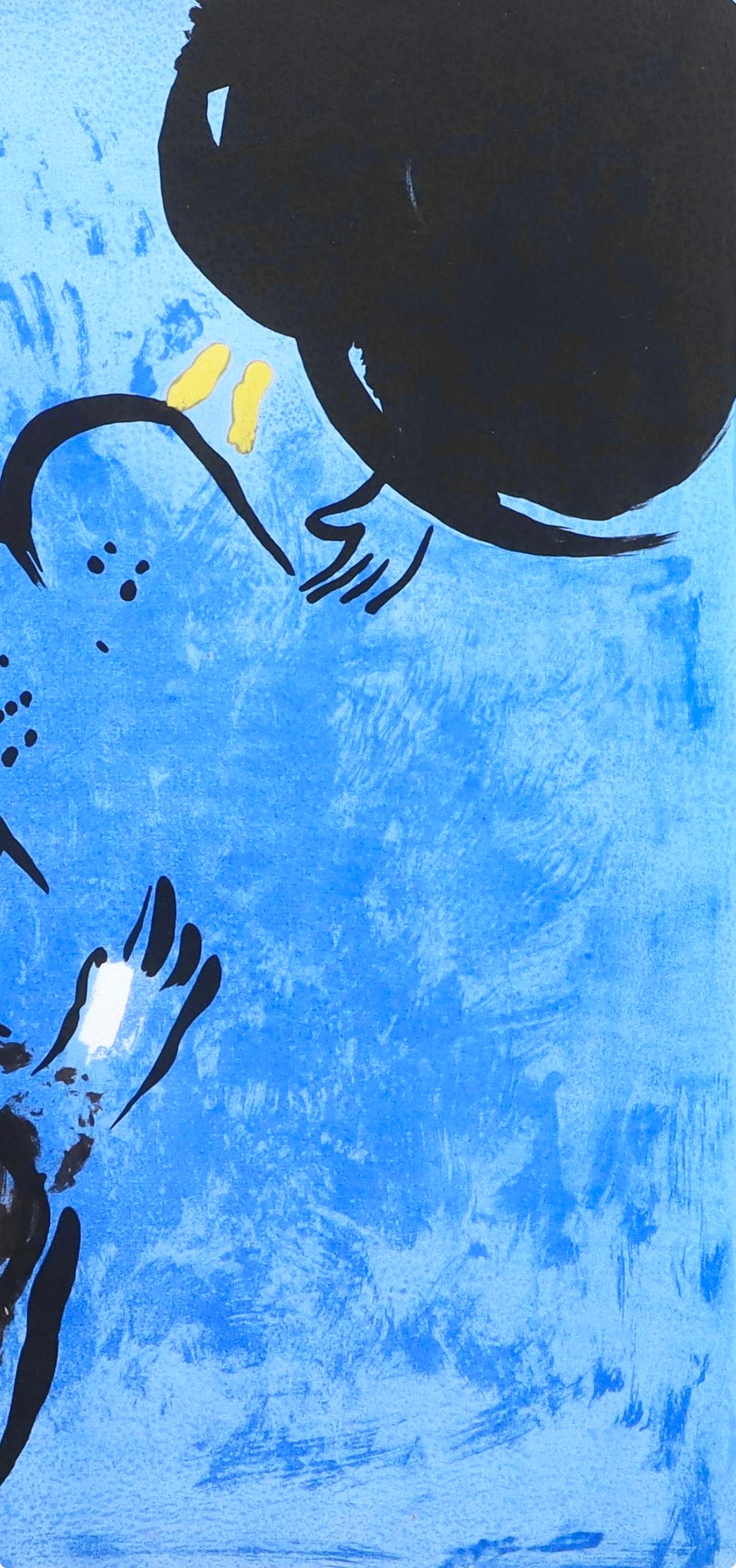 Moïse recibe las Tablas de la Ley (Mourlot 117-46; Cramer 25) - Print Expresionista de Marc Chagall