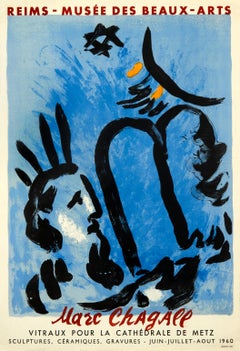 Vintage Moise - Reims - Musee des Beaux-Arts by Marc Chagall, 1960