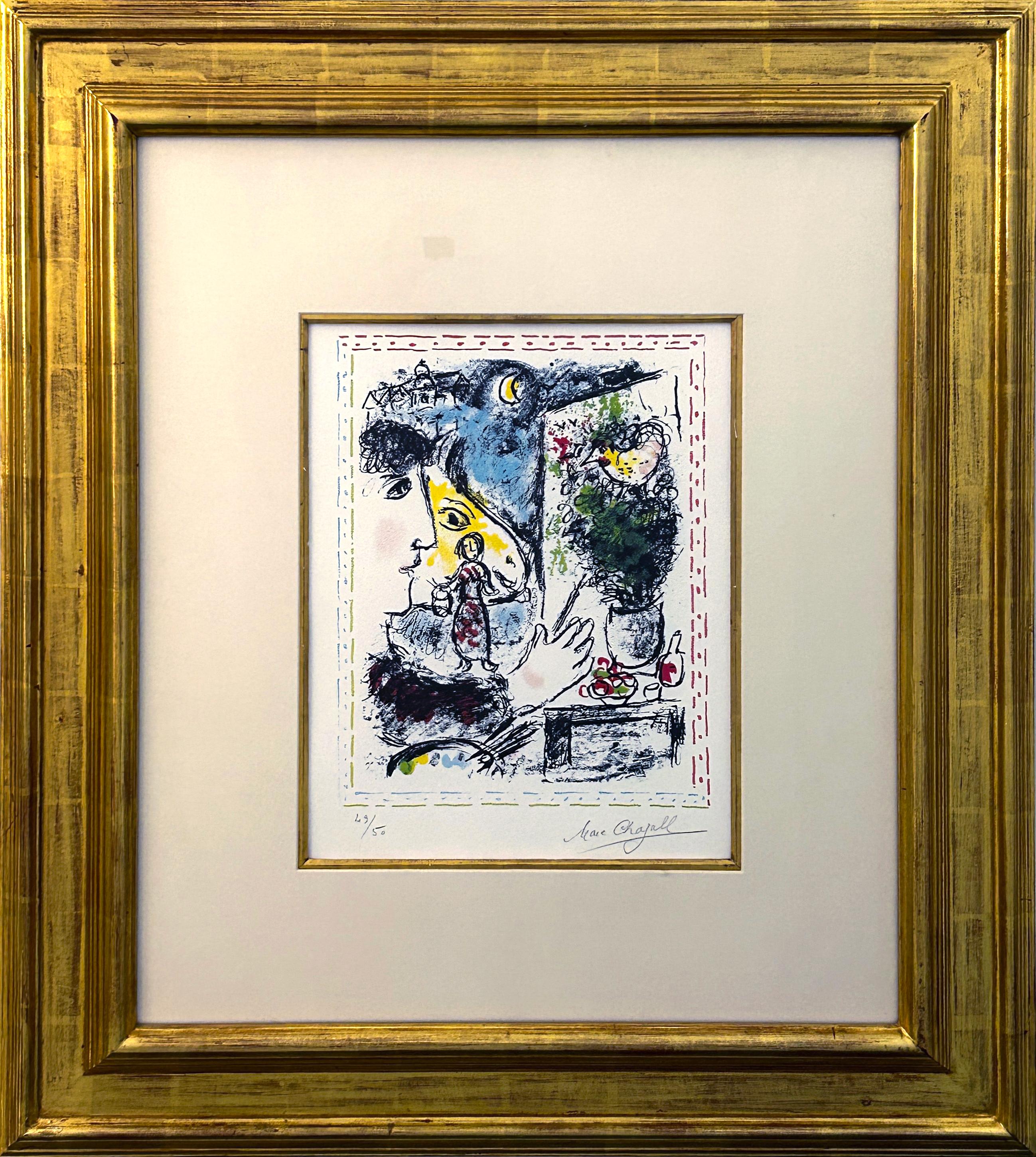 Monde Familier (Mundo Cotidiano) - Print Contemporáneo de Marc Chagall