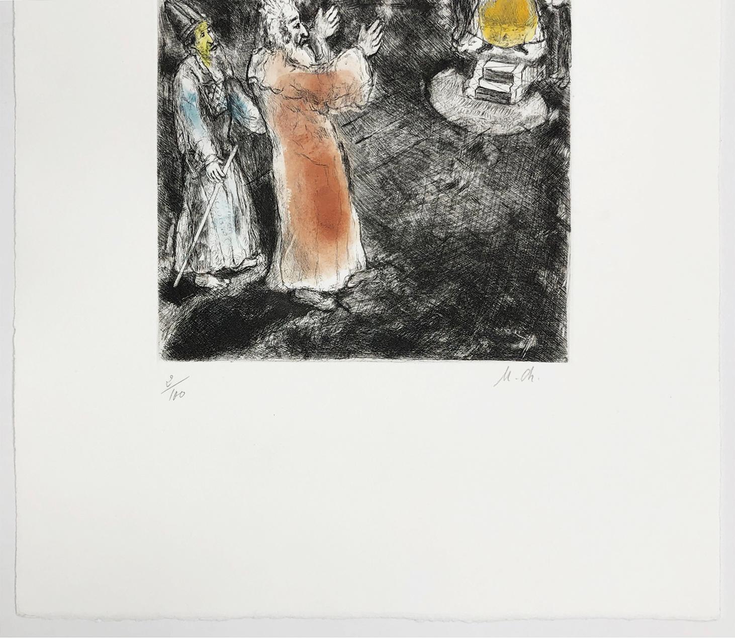 MOSES AND AARON BEFORE PHARAOH - Print by Marc Chagall