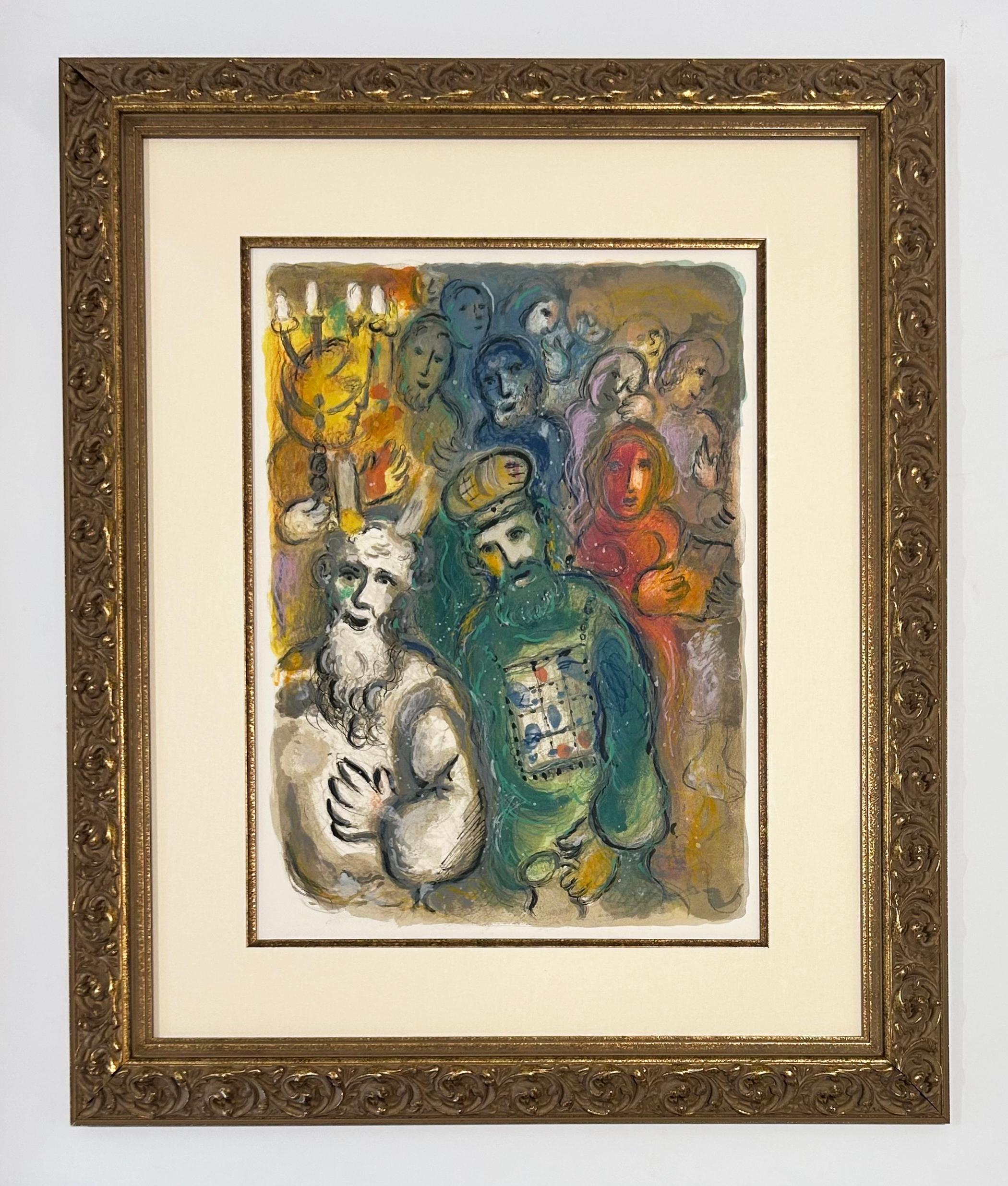 Moisés y Aarón con los Ancianos - Print de Marc Chagall