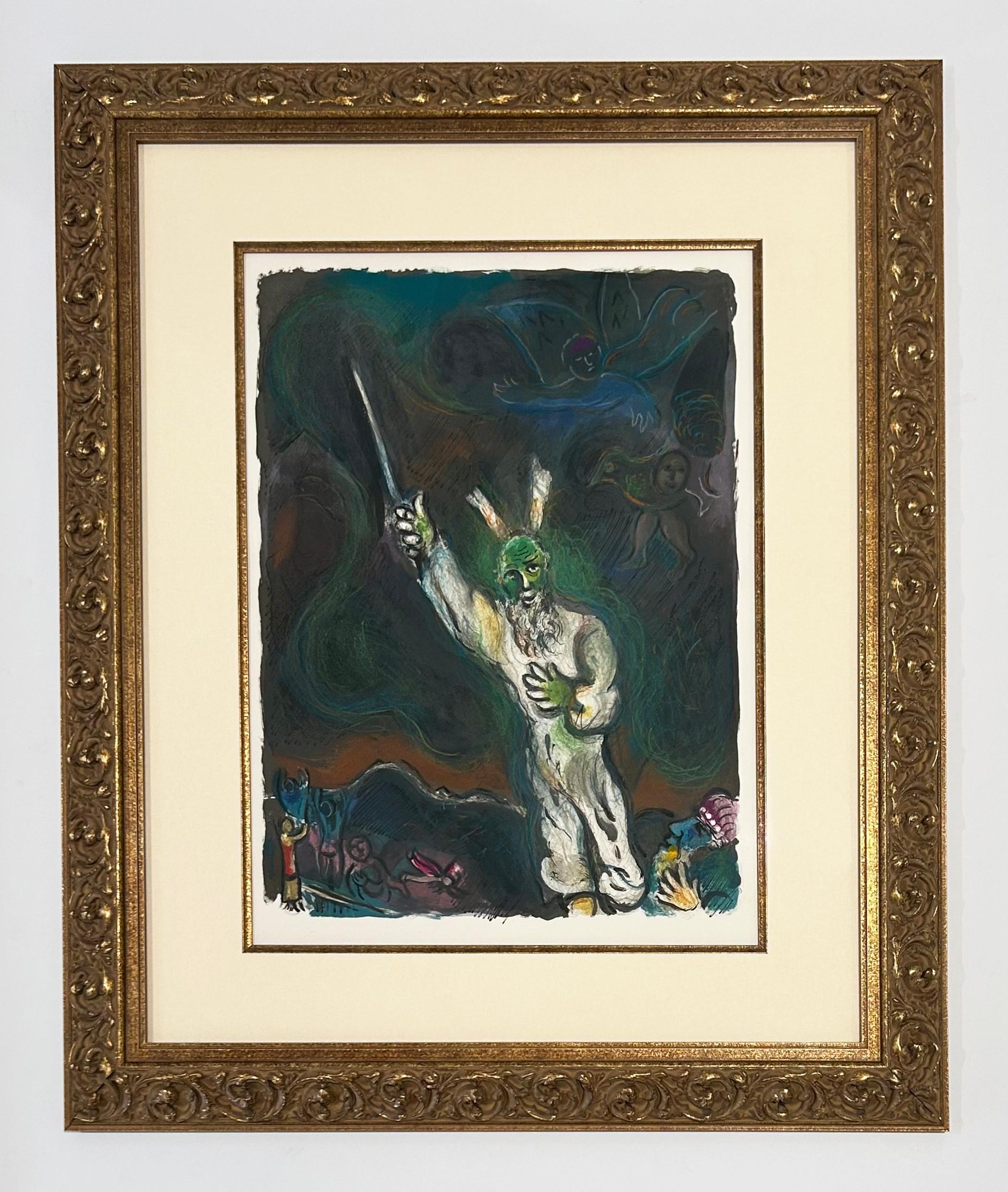 Moses Calls Darkness Down on Egypt - Print by Marc Chagall