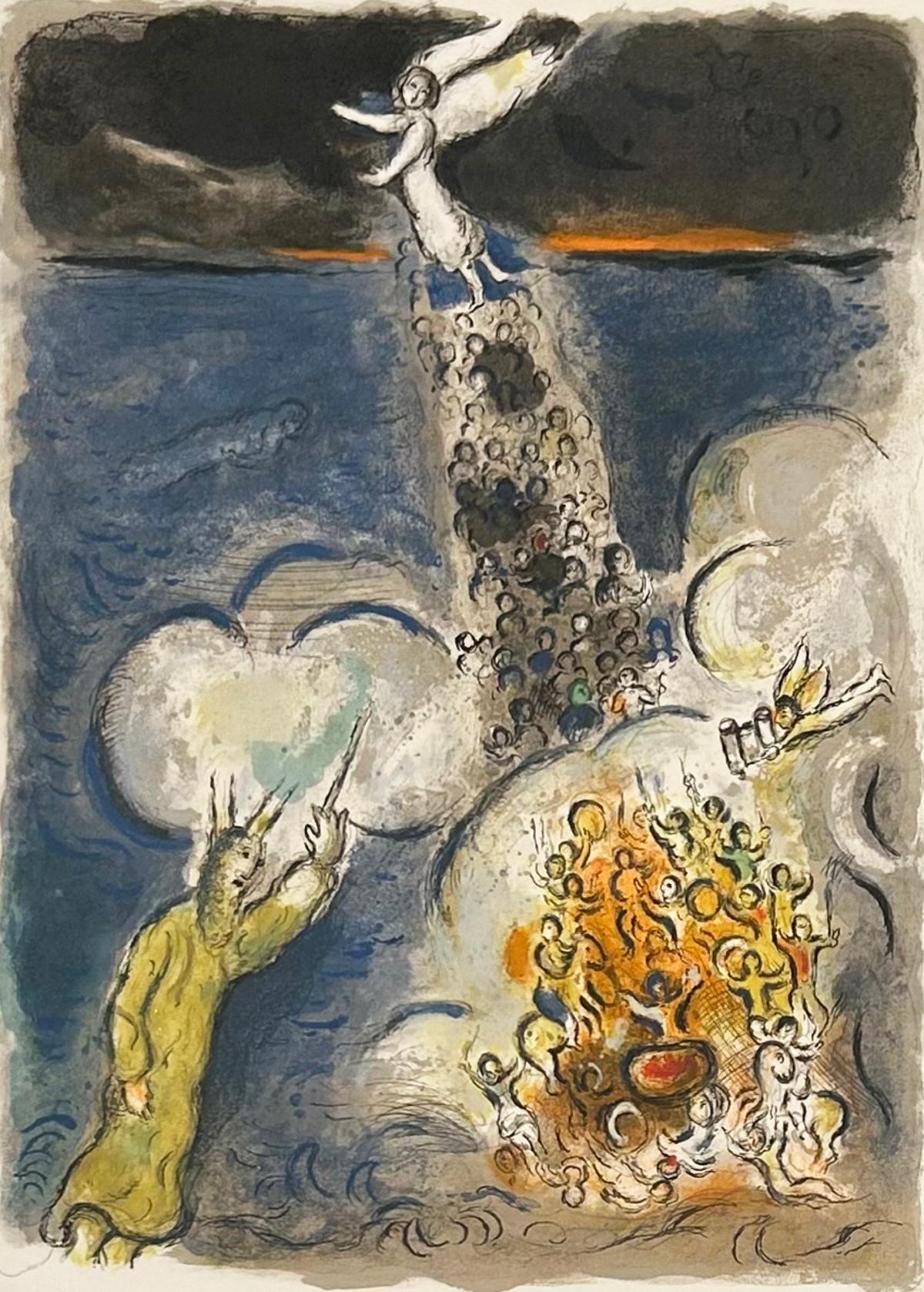 Marc Chagall Portrait Print - Moses Calls the Waters Down on the Egyptian Army