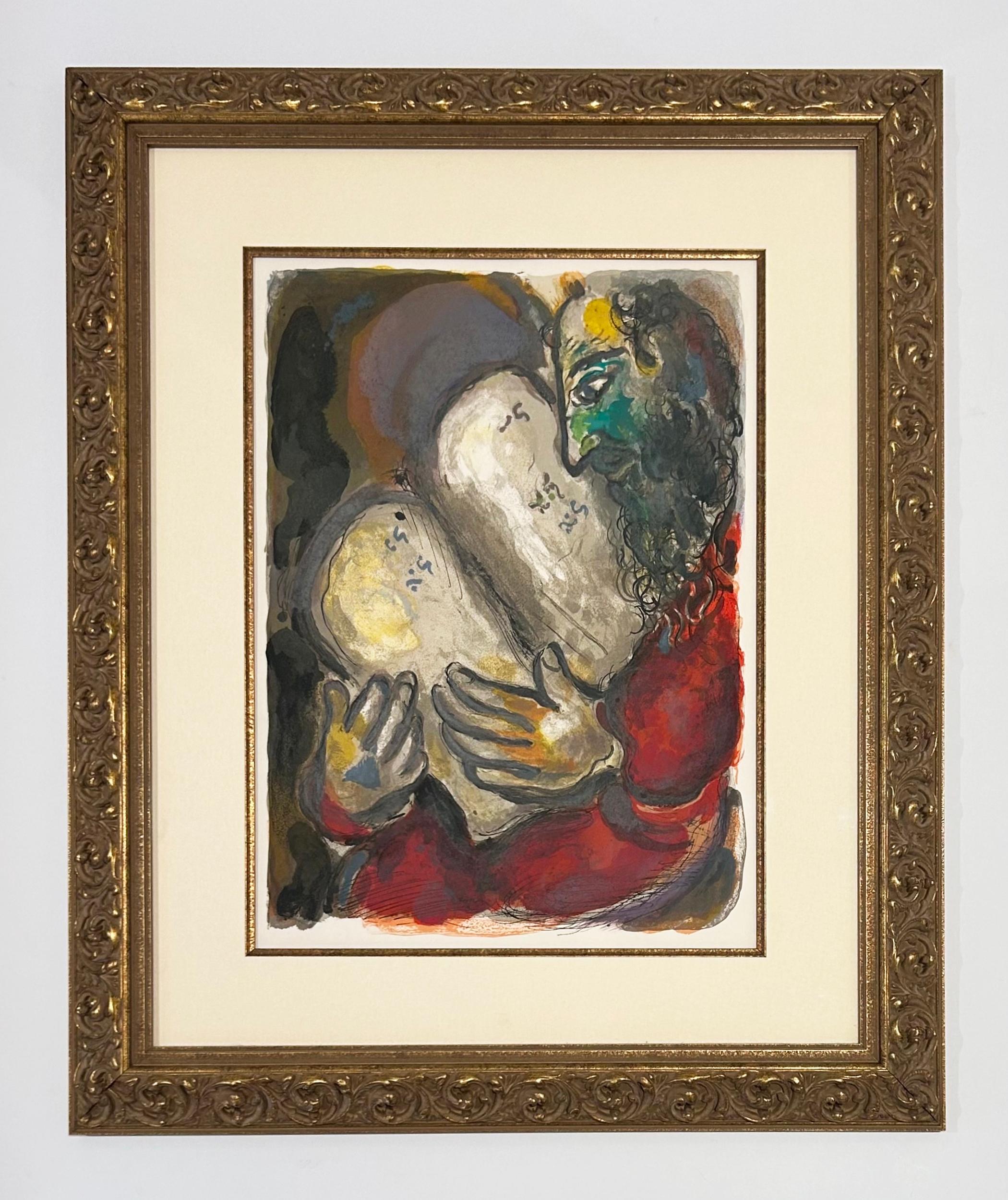 Moisés arroja las Tablas - Print de Marc Chagall