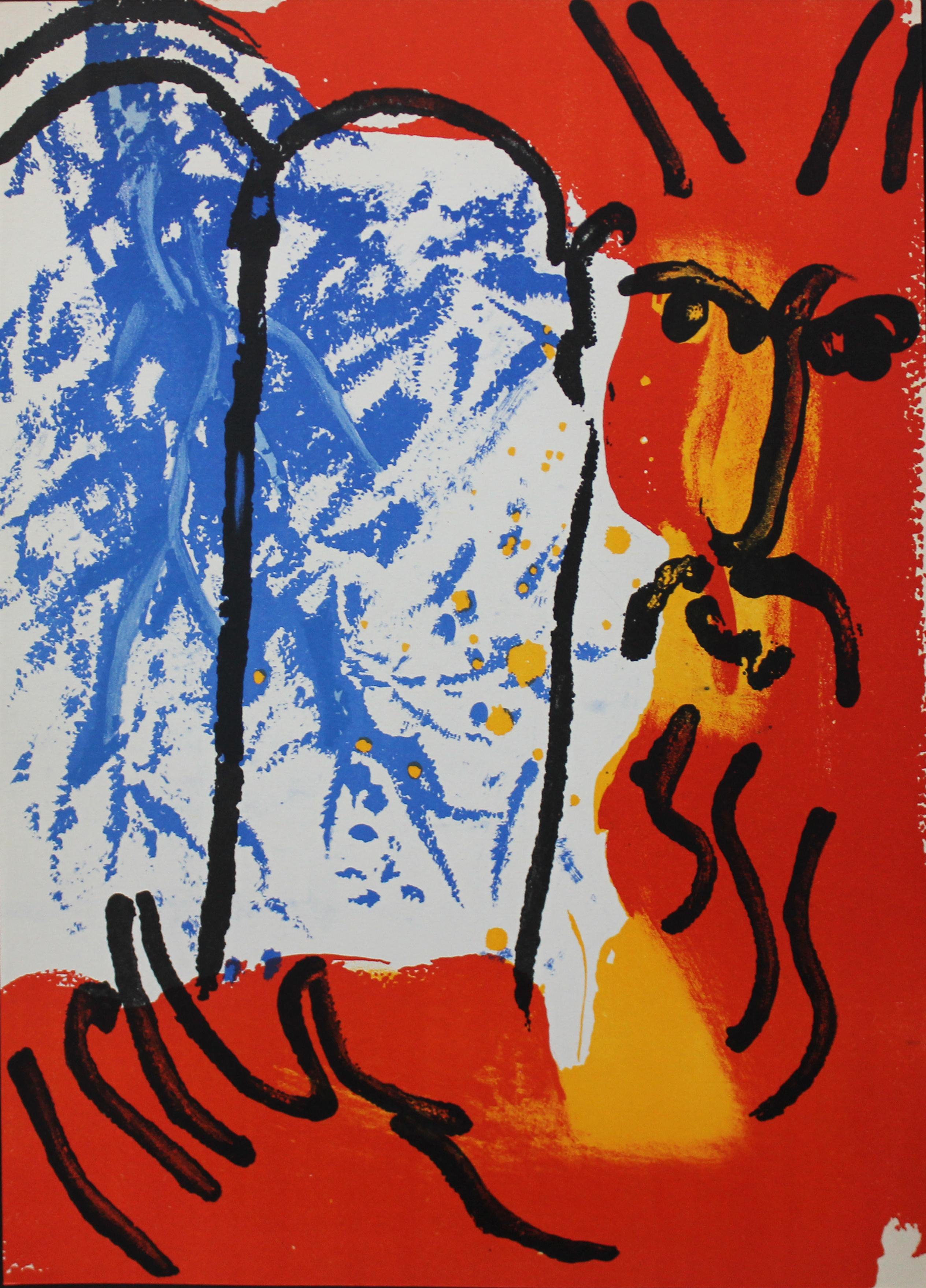 'Moses' Lithograph from The Bible - Print by Marc Chagall