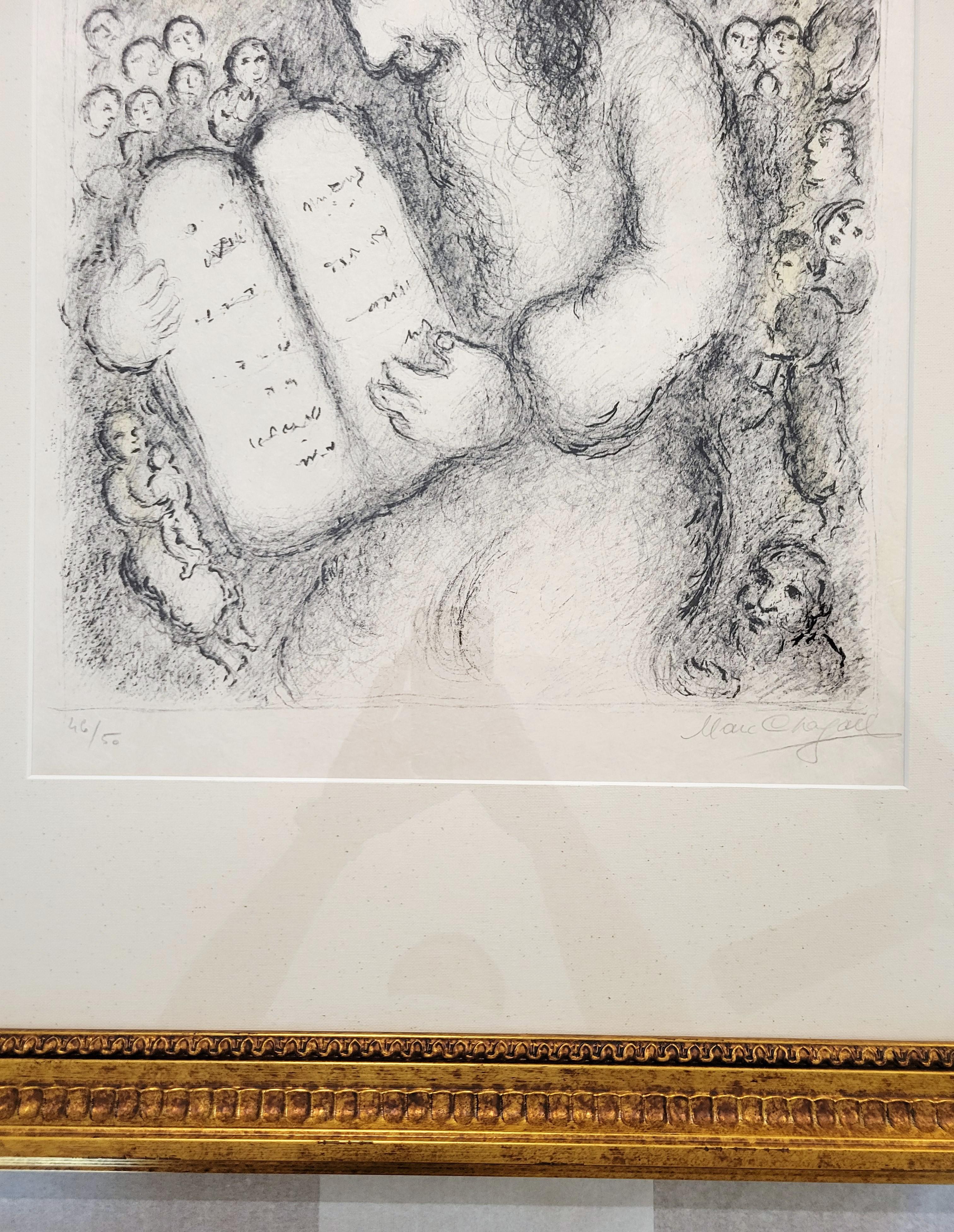 Moses /// Marc Chagall Israelitech Christianität Judaismus Religiöse Moderne Litho im Angebot 9