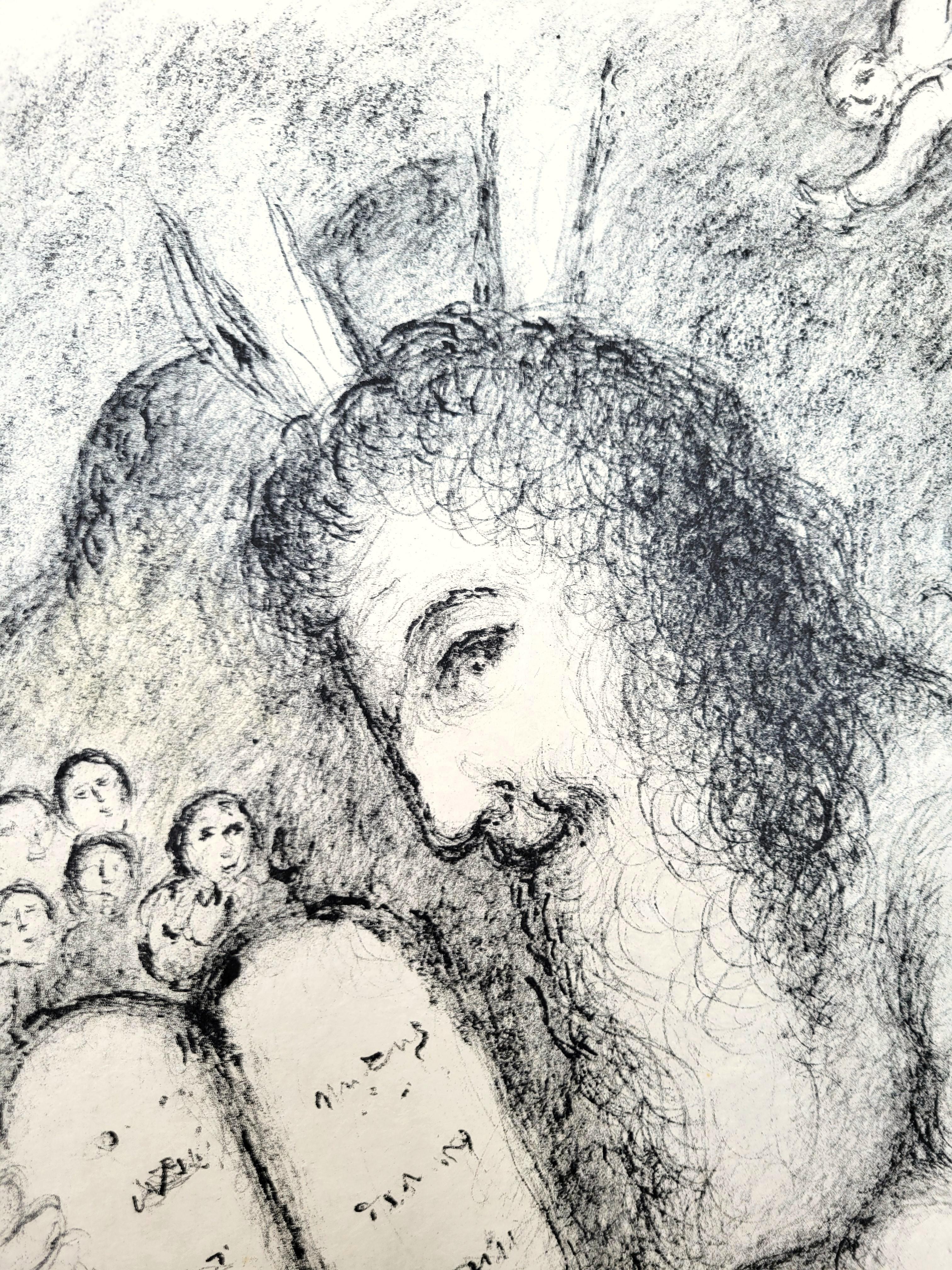 Moses /// Marc Chagall Israelitech Christianität Judaismus Religiöse Moderne Litho im Angebot 10