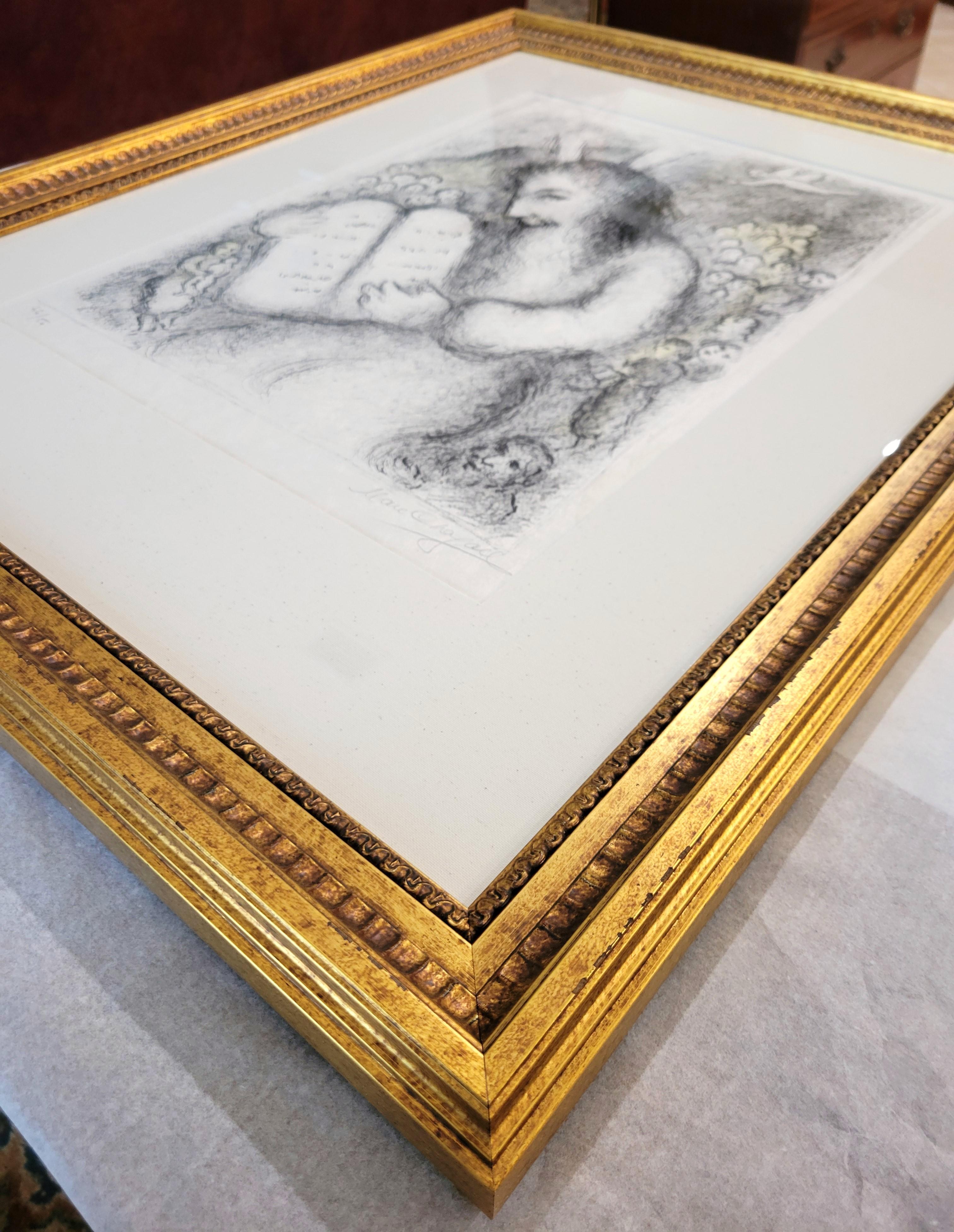 Moses /// Marc Chagall Israelitech Christianität Judaismus Religiöse Moderne Litho im Angebot 16
