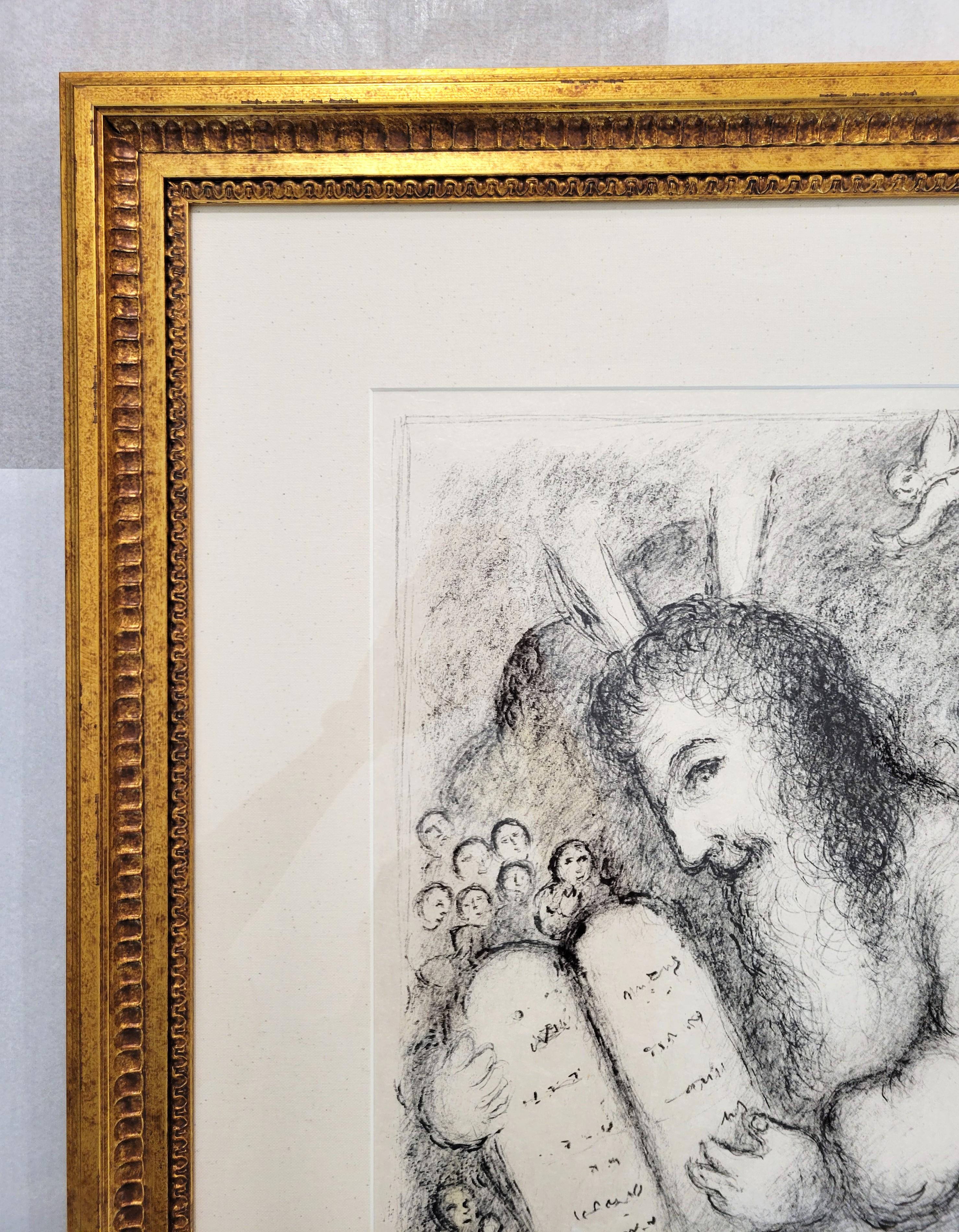 Moses /// Marc Chagall Israelitech Christianität Judaismus Religiöse Moderne Litho im Angebot 5