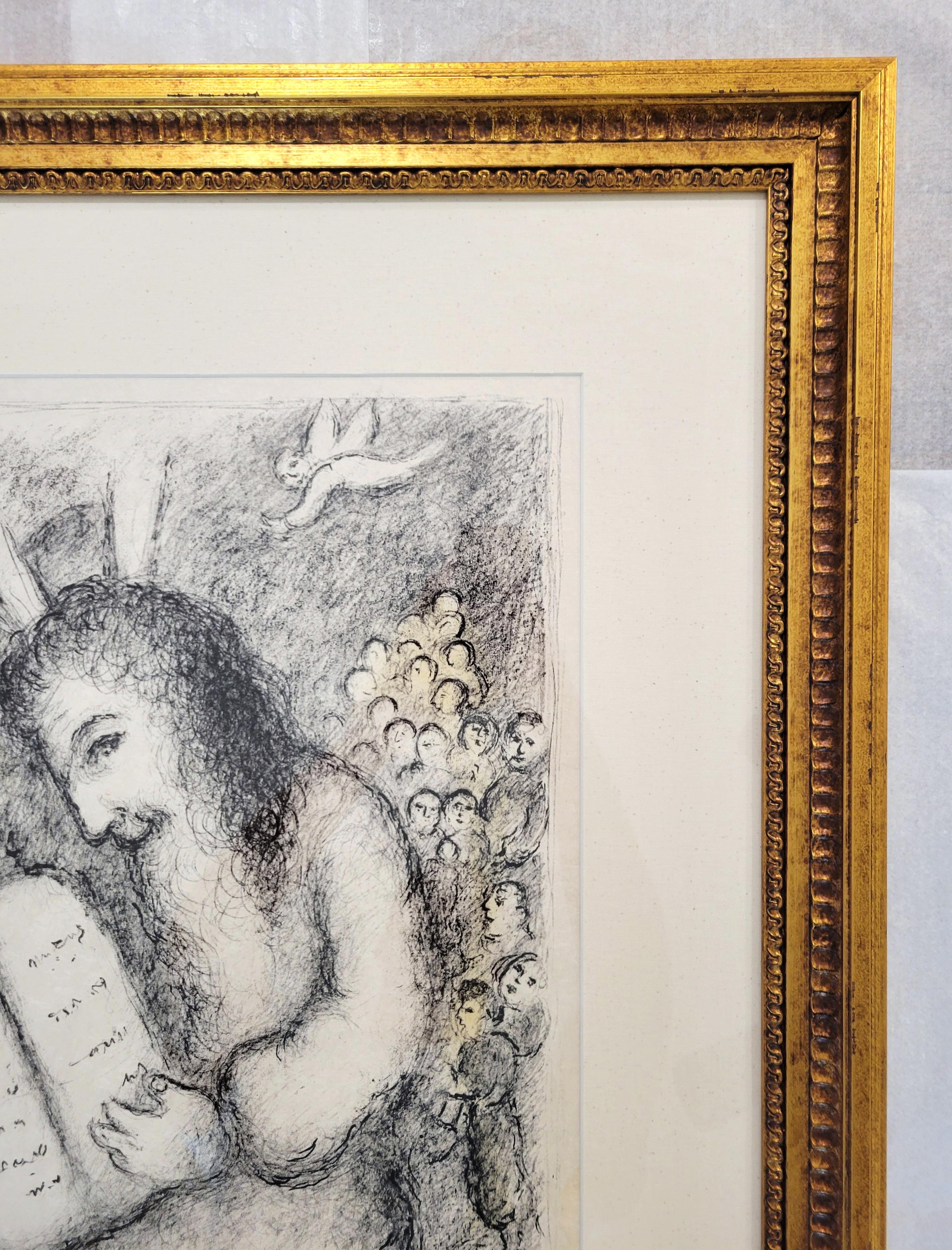 Moses /// Marc Chagall Israelitech Christianität Judaismus Religiöse Moderne Litho im Angebot 6