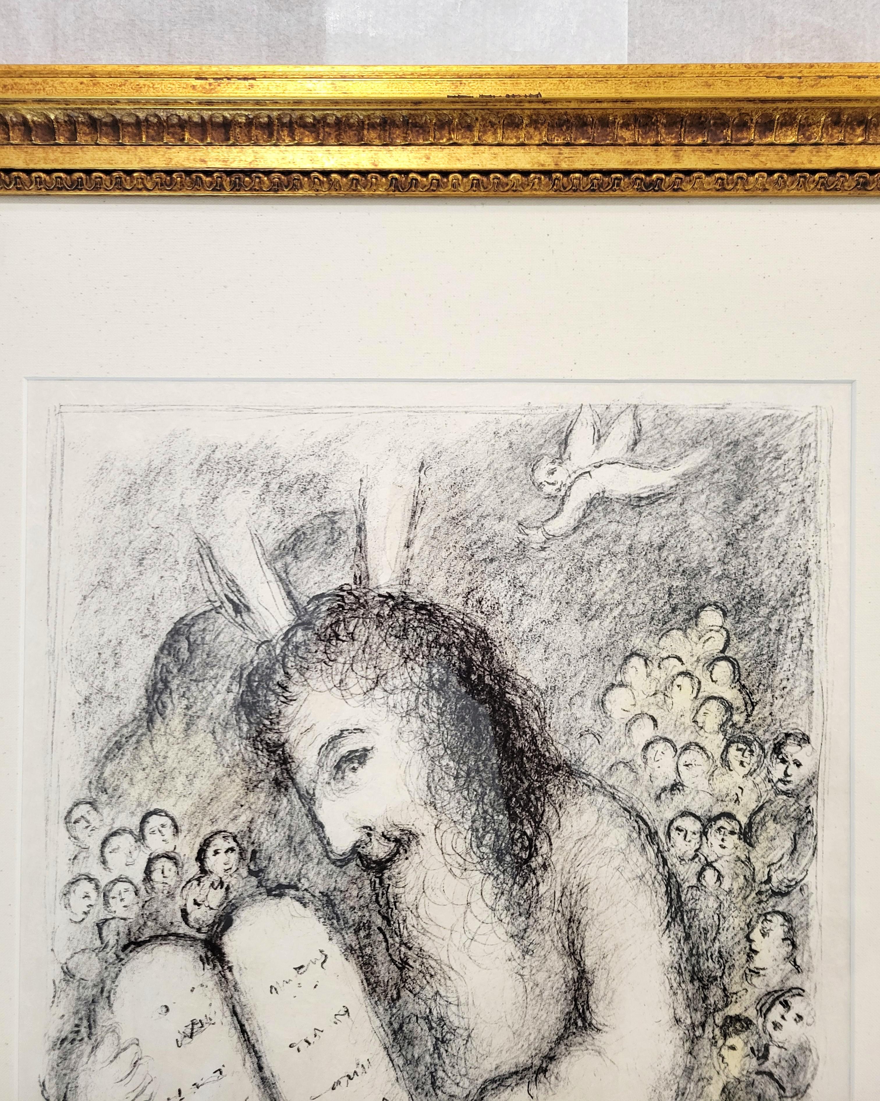 Moses /// Marc Chagall Israelitech Christianität Judaismus Religiöse Moderne Litho im Angebot 8