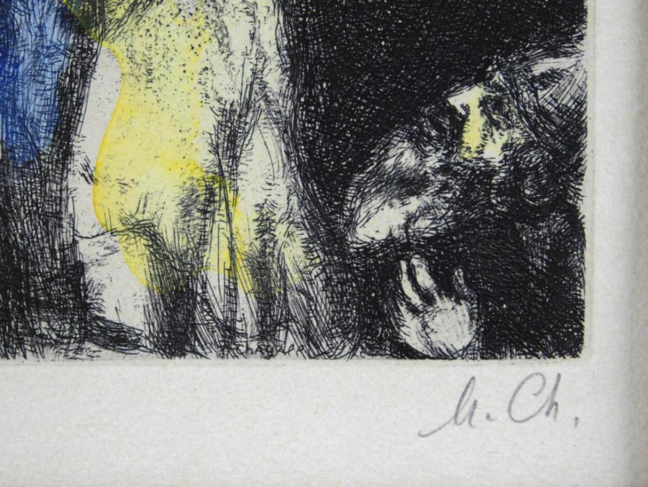 MOSES ORDERING THE PLAGUE OF DARKNESS OVER EGYPT - Contemporary Print by Marc Chagall