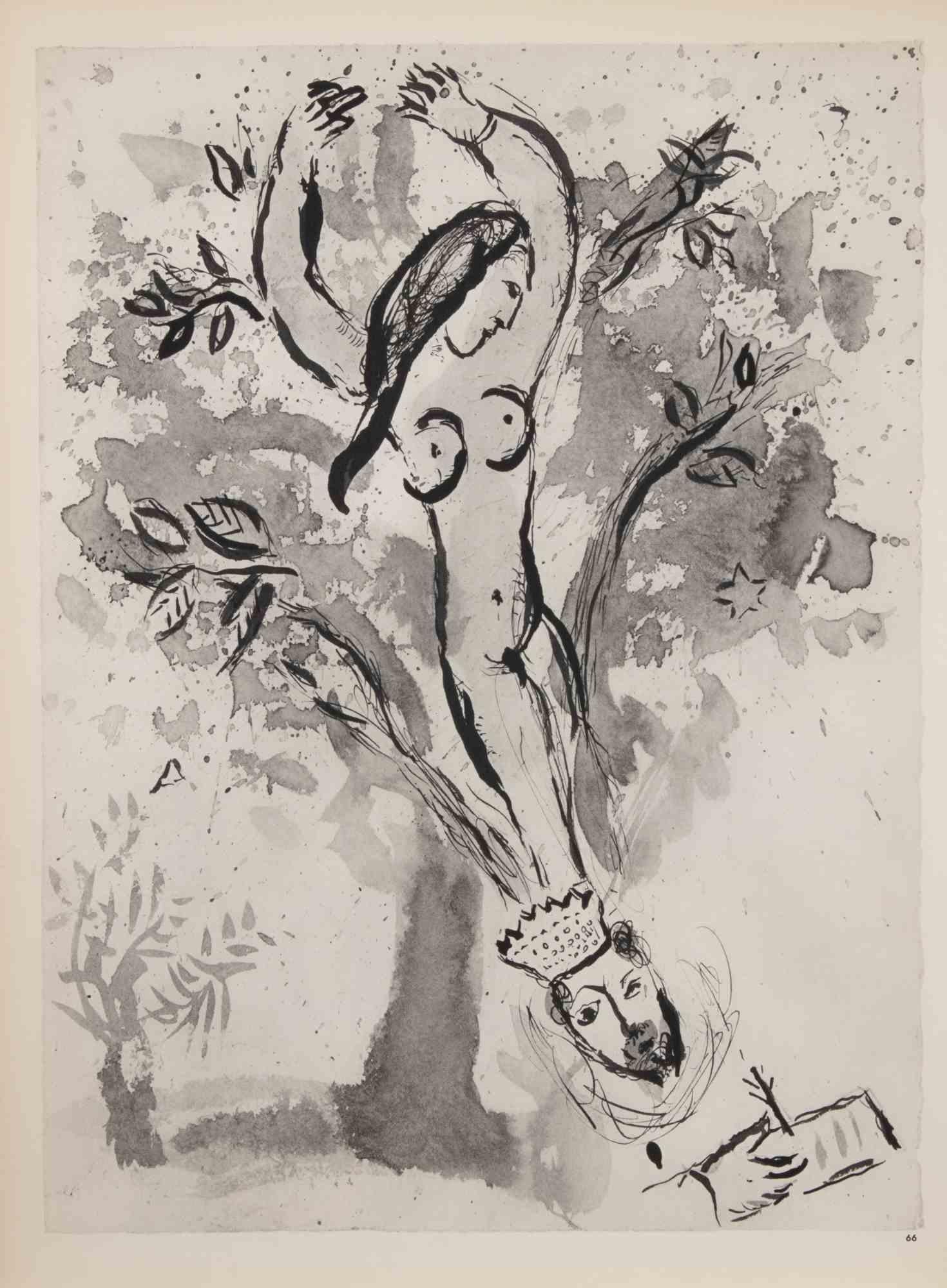 Moses Recites the Commandments - Héliogravure by Marc Chagall - 1960 For Sale 1