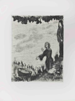 Moses Saved from the Waters - Etching by Marc Chagall - 1956