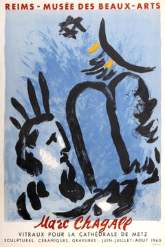 Moses, Vitraux de la Cathédrale de Metz - Lithograph by Marc Chagall