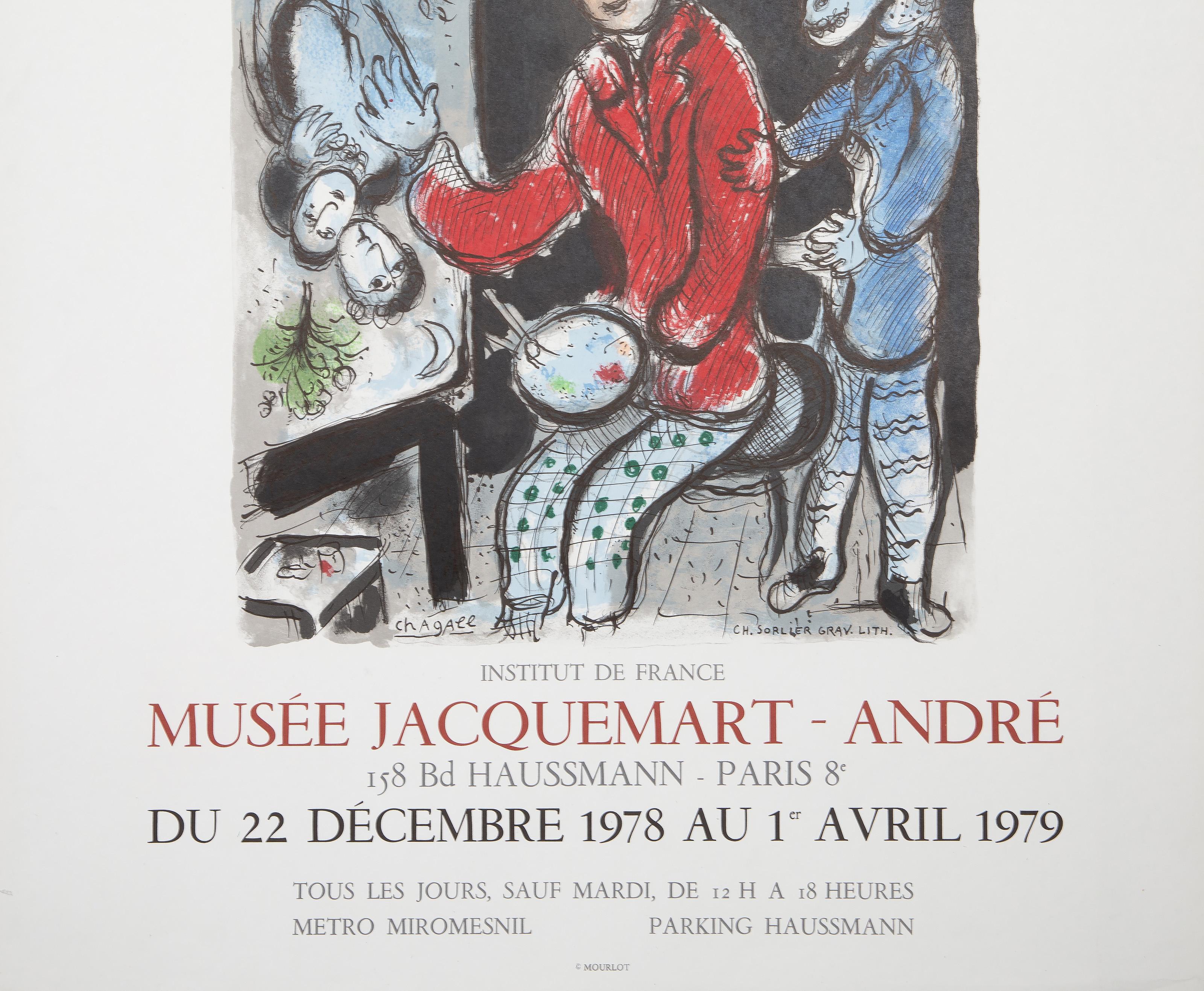 Musee Jacquemart - Andre, Lithograph Poster by Marc Chagall For Sale 2
