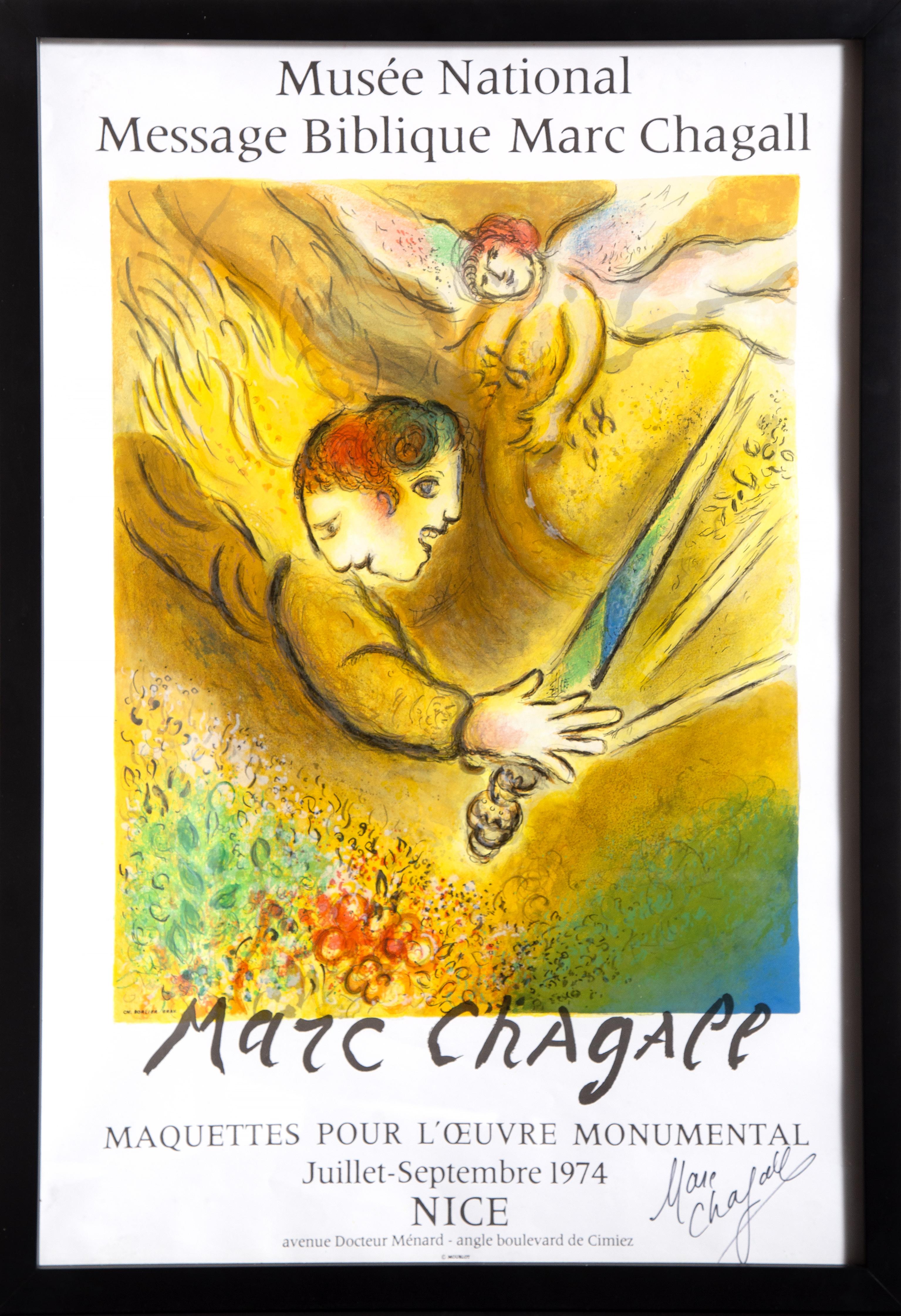 Message Biblique, The Angel of Judgment, Lithograph Poster, Signed Marc Chagall