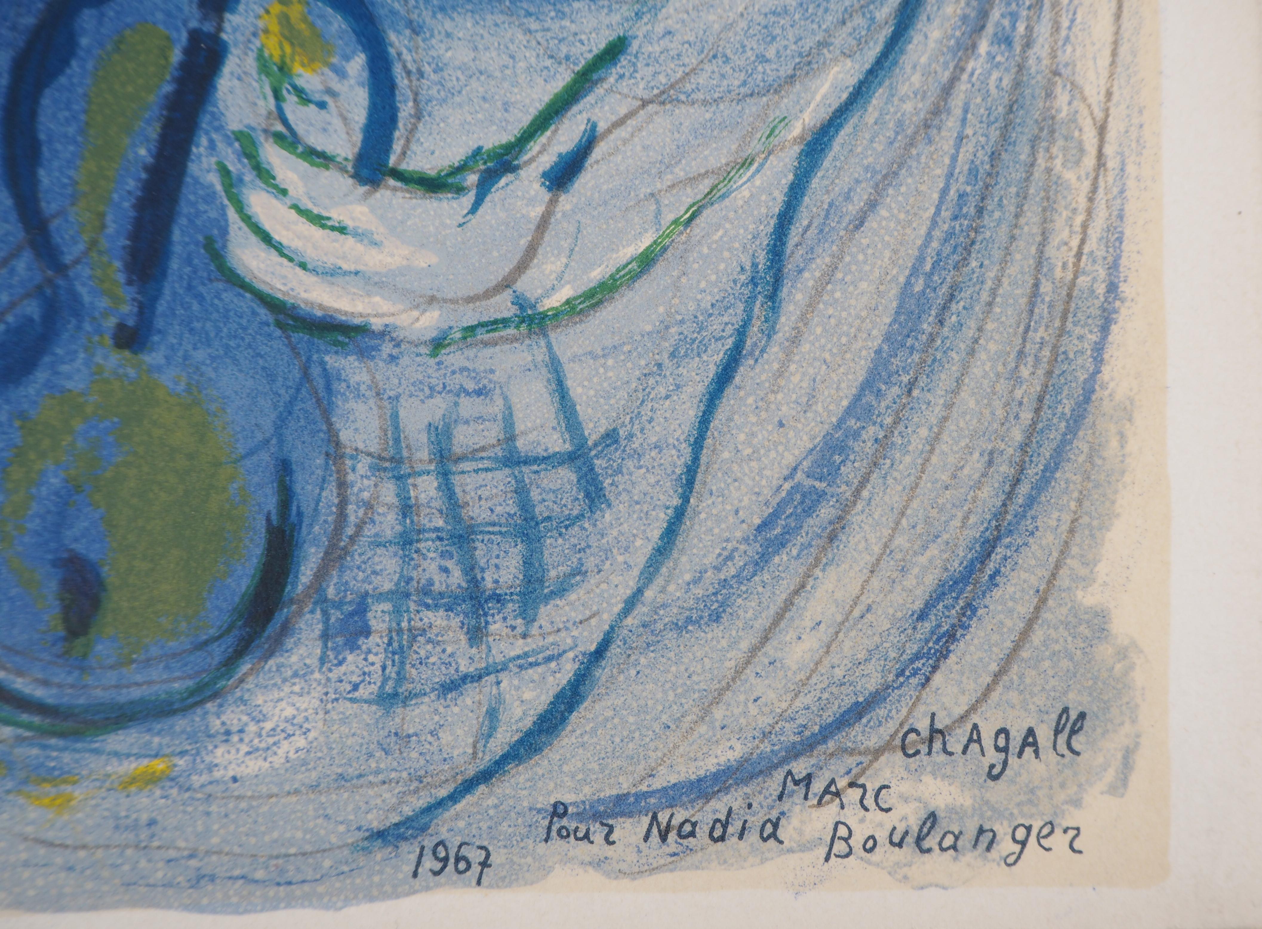 Music Angel - Stone lithograph - Catalog Raisonne : Mourlot #CS11 - Print by Marc Chagall