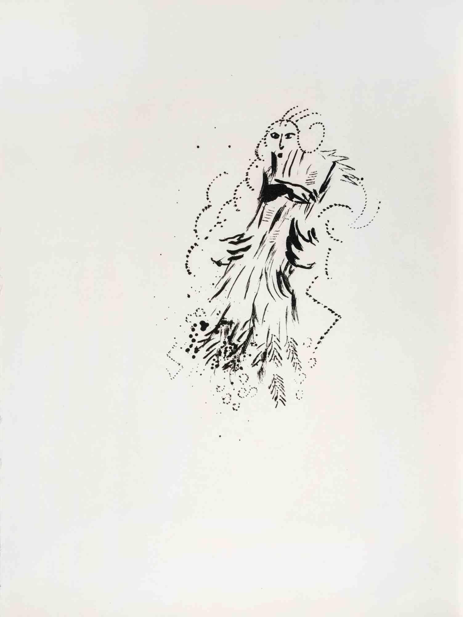 Noemí y sus nueras - Litografía de Marc Chagall - 1960 en venta 1