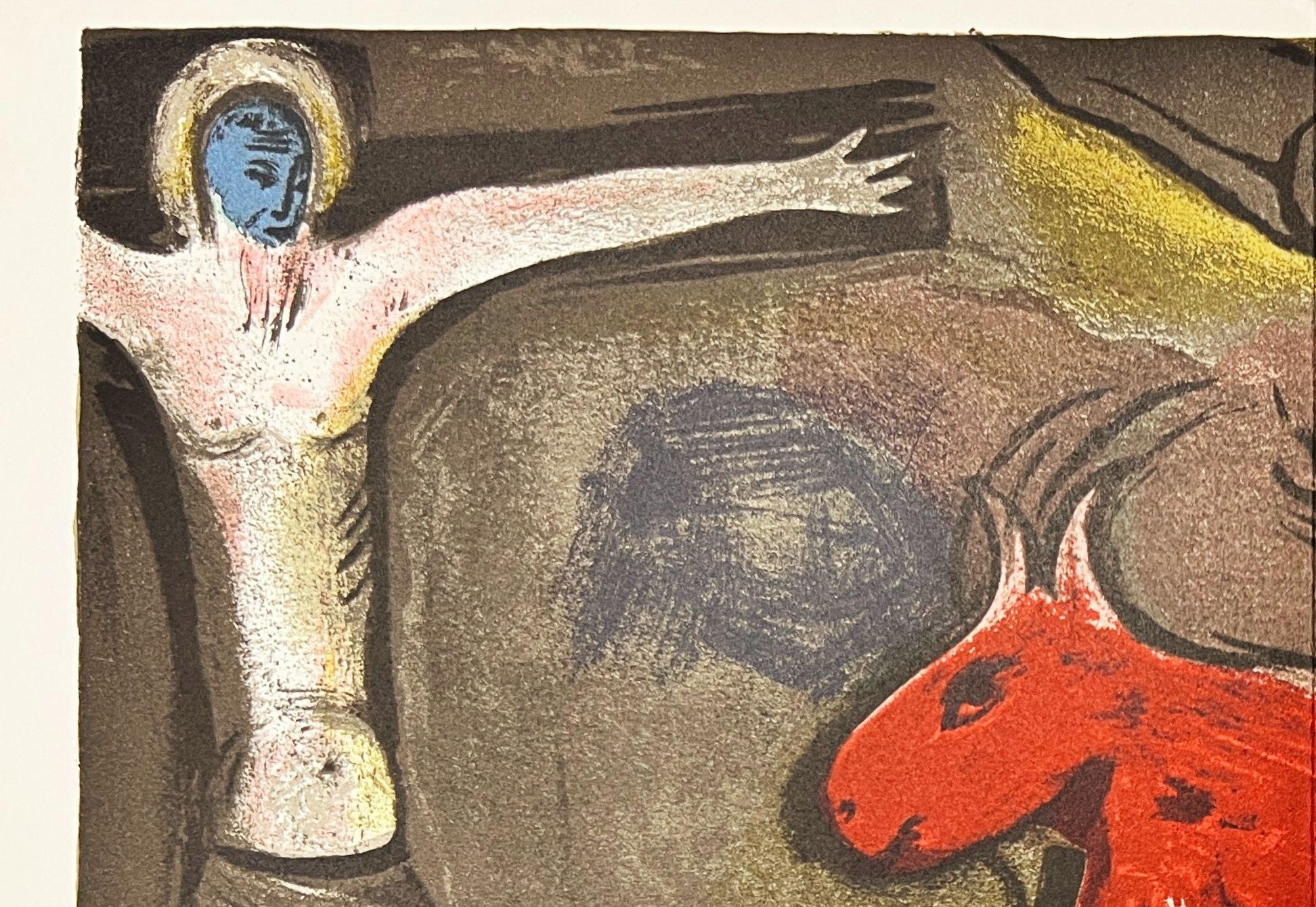 Nativité - Moderne Art par Marc Chagall