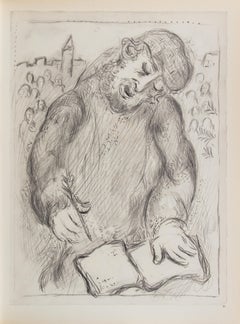 Der Bau der Mauern von Jerusalems durch Nehemia - Héliogravüre von M. Chagall - 1960