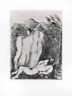 Vintage Noah's Cloak - Etching by Marc Chagall - 1956