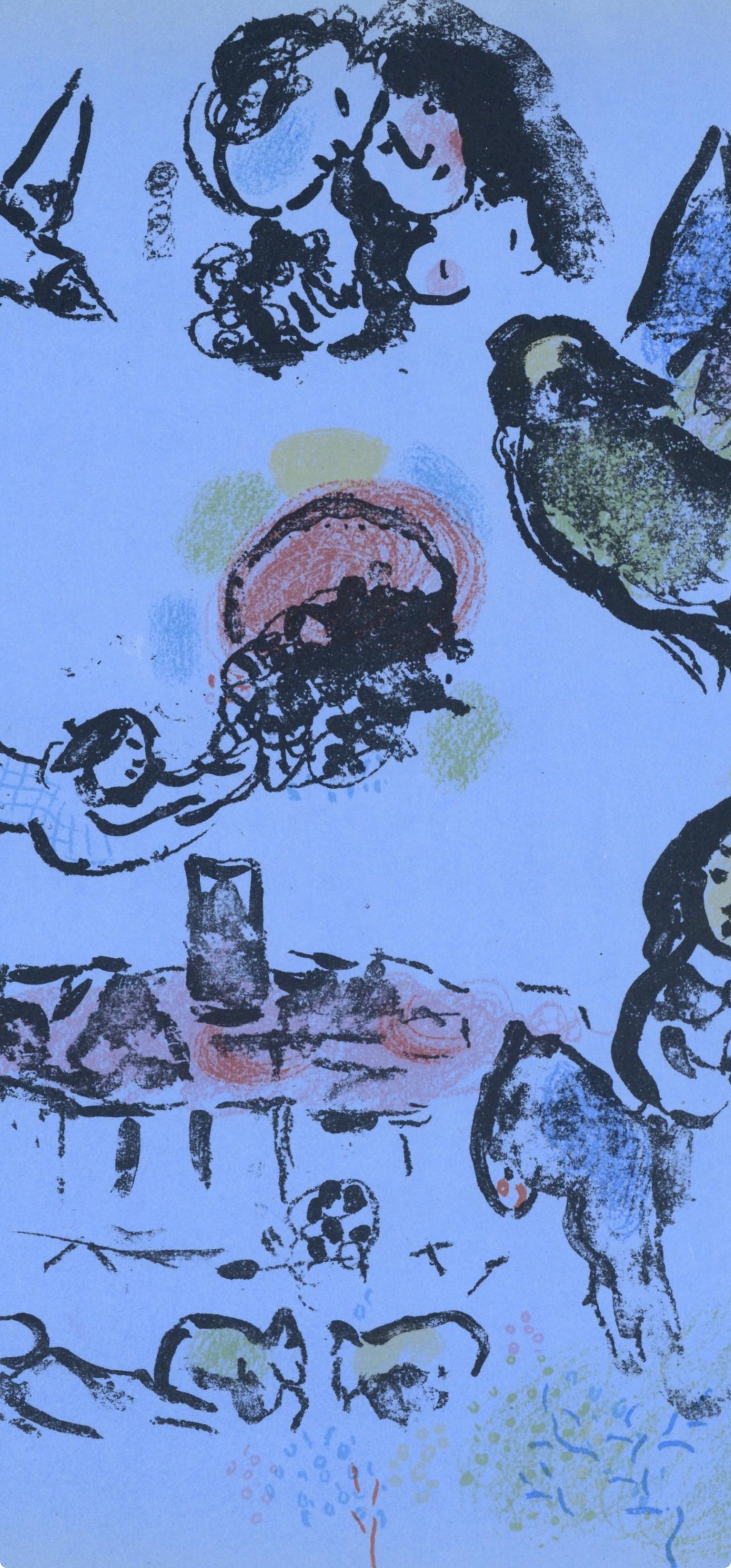 Nocturne à Vence (Cramer 56; Mourlot 400), Le litografie di Chagall - Print Espressionista di Marc Chagall