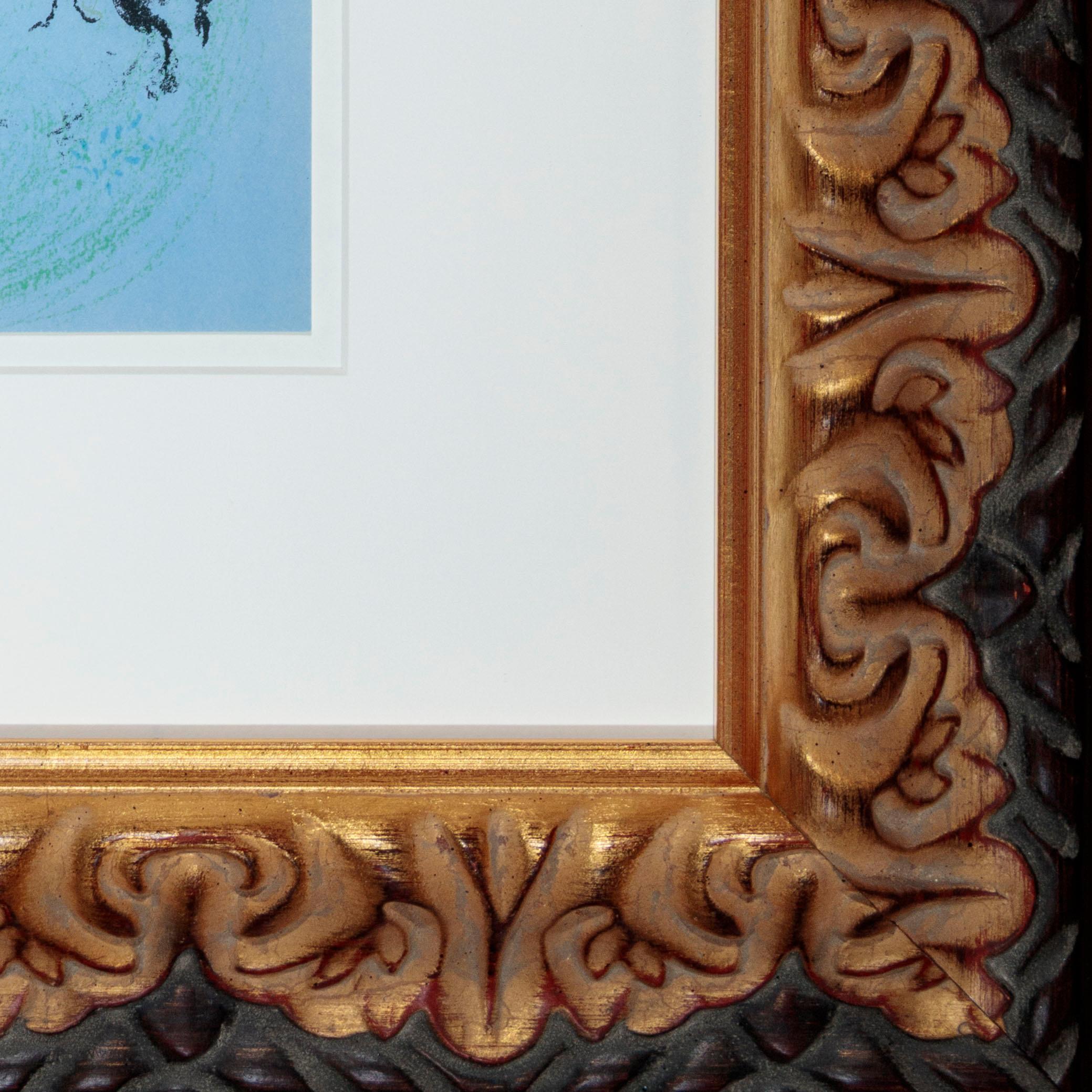 Nocturne à Vence (Nocturne at Vence) - Gray Landscape Print by Marc Chagall