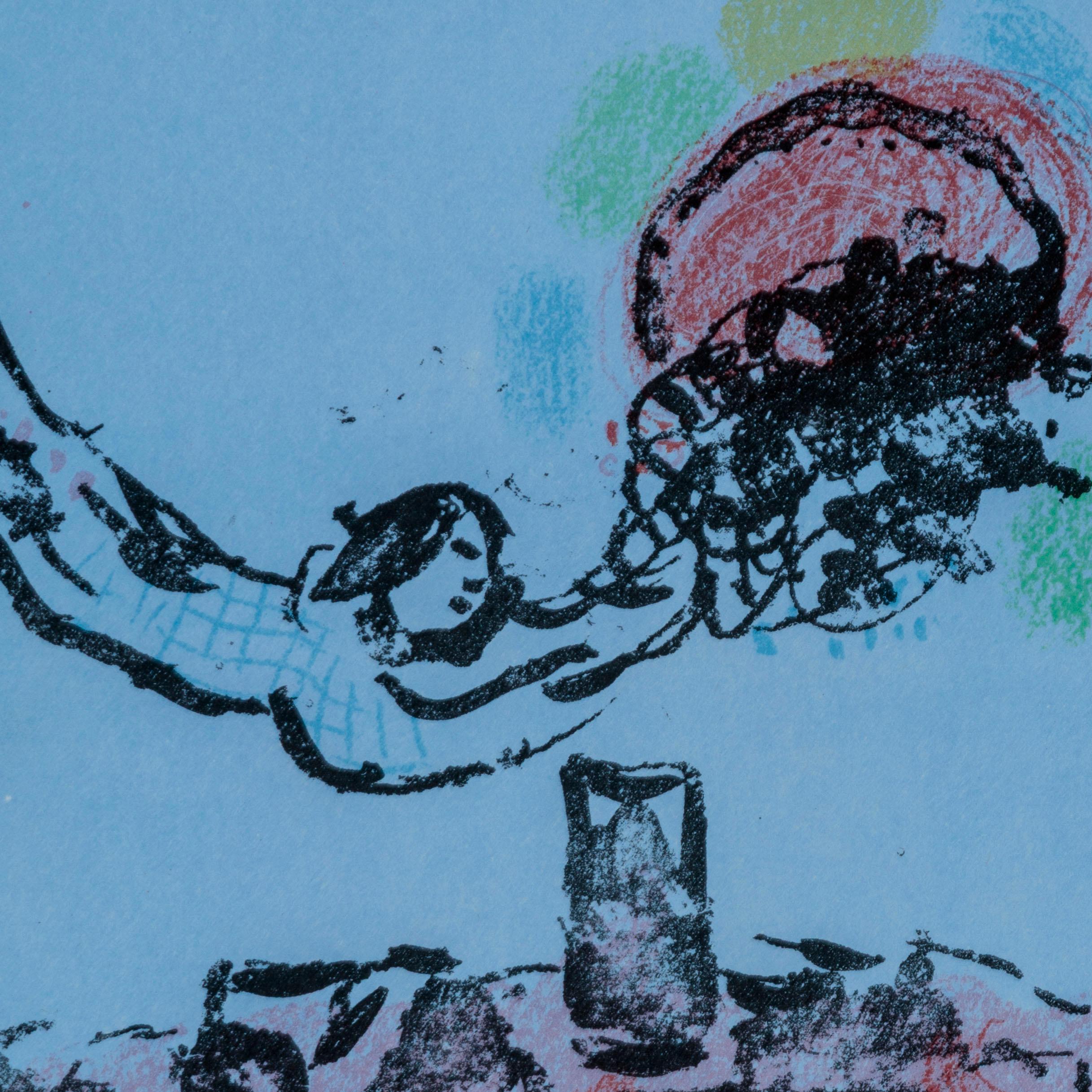 Framed 24 x 21 in

No. 400 in the Catalogue Raisonne of Chagall's lithographs 

This lithograph came from 