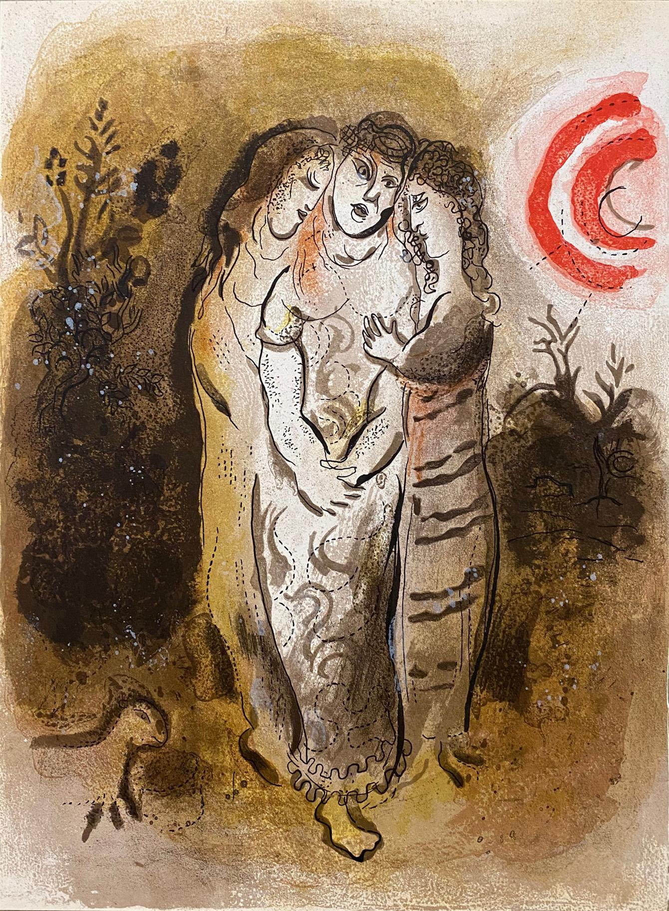 Marc Chagall Abstract Print - Noémi et ses belles-filles