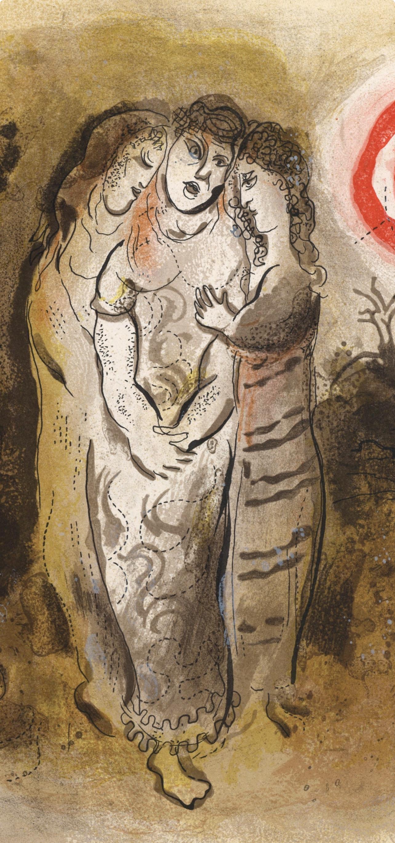 Noémie et ses Belles-Filles (Mourlot 230-77; Cramer 42) – Print von Marc Chagall