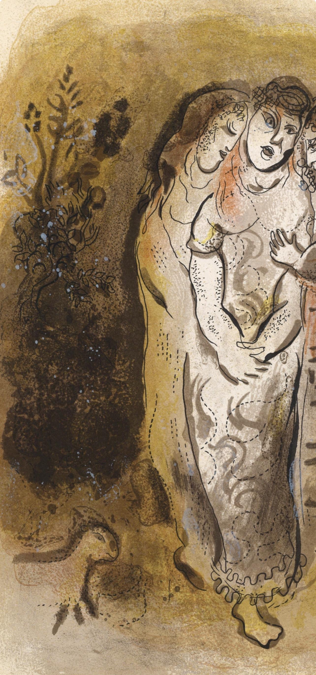 Noémie et ses Belles-Filles (Mourlot 230-77; Cramer 42) (Expressionismus), Print, von Marc Chagall