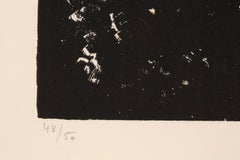 "Nuit d'été (Summer's Night)" Lithograph, Colors, Linear Figures on Black Ground