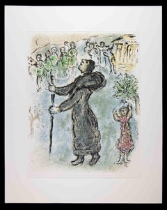 Odysseus déguisé en bouffon - Lithographie d'après Marc Chagall - 1963