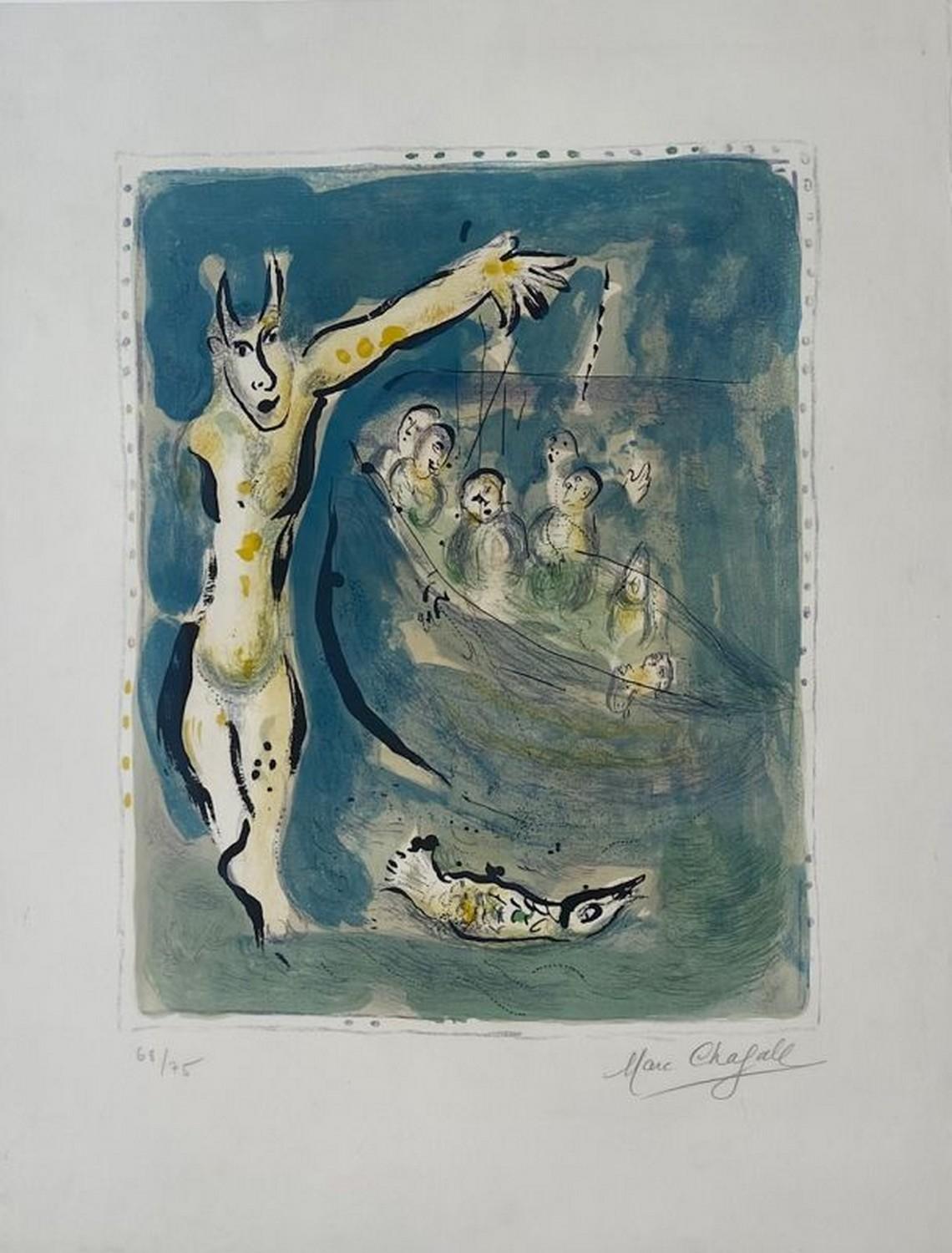 Marc Chagall Abstract Print - On the Land of the Gods (Plate 7) 