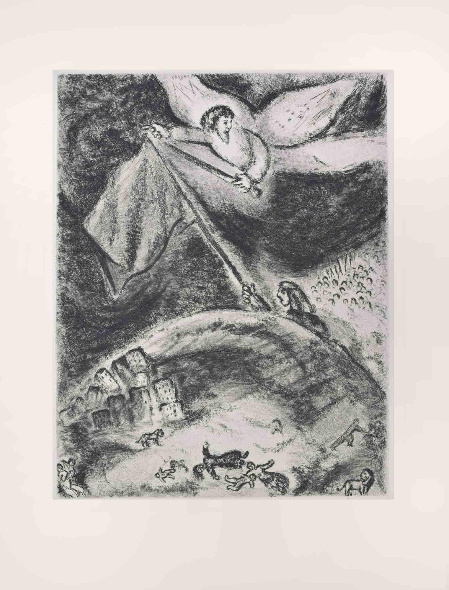 Etching on Montval wove paper, realized by Marc Chagall in 1931-39 and published by Tériade in 1956.

Edition of 275+30 out of commerce copies.

Not signed nor numbered, as issued.

Excellent impression with full margins a a bright and fresh